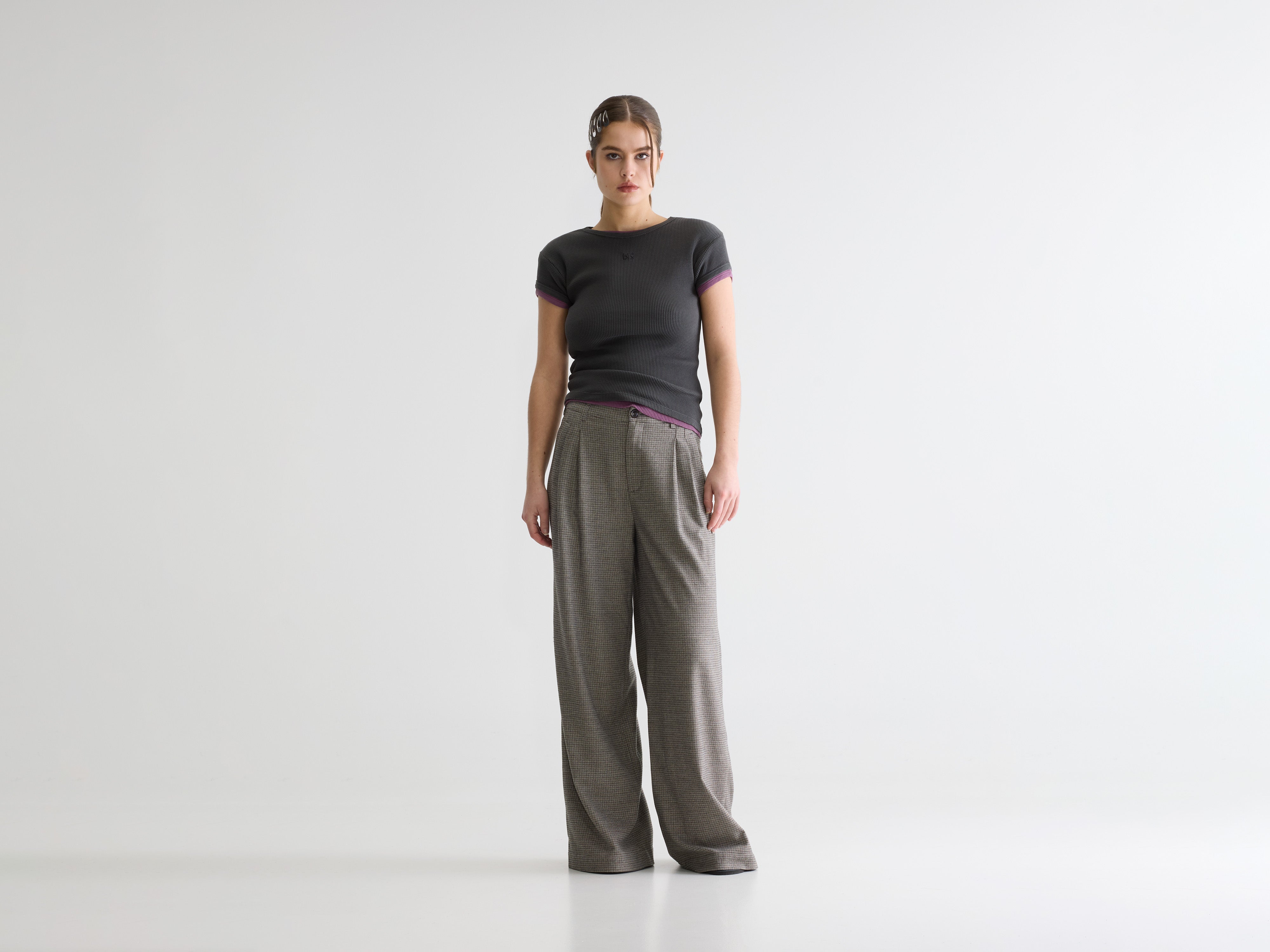 Volkert wide tailored trousers (261 / W / CHECK A)