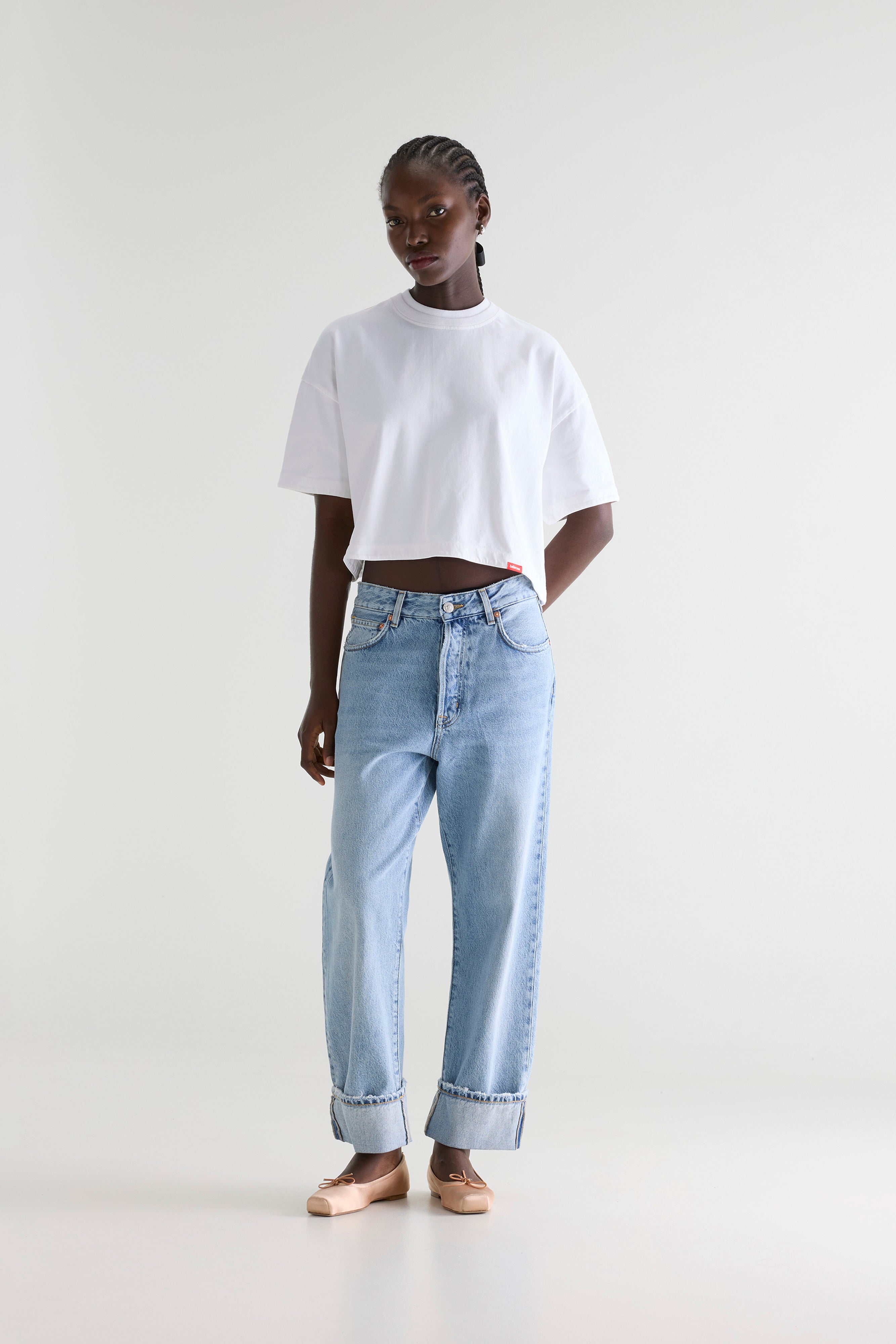 Denim N. 46 Wide Jeans - Blue bleach For Women | Bellerose