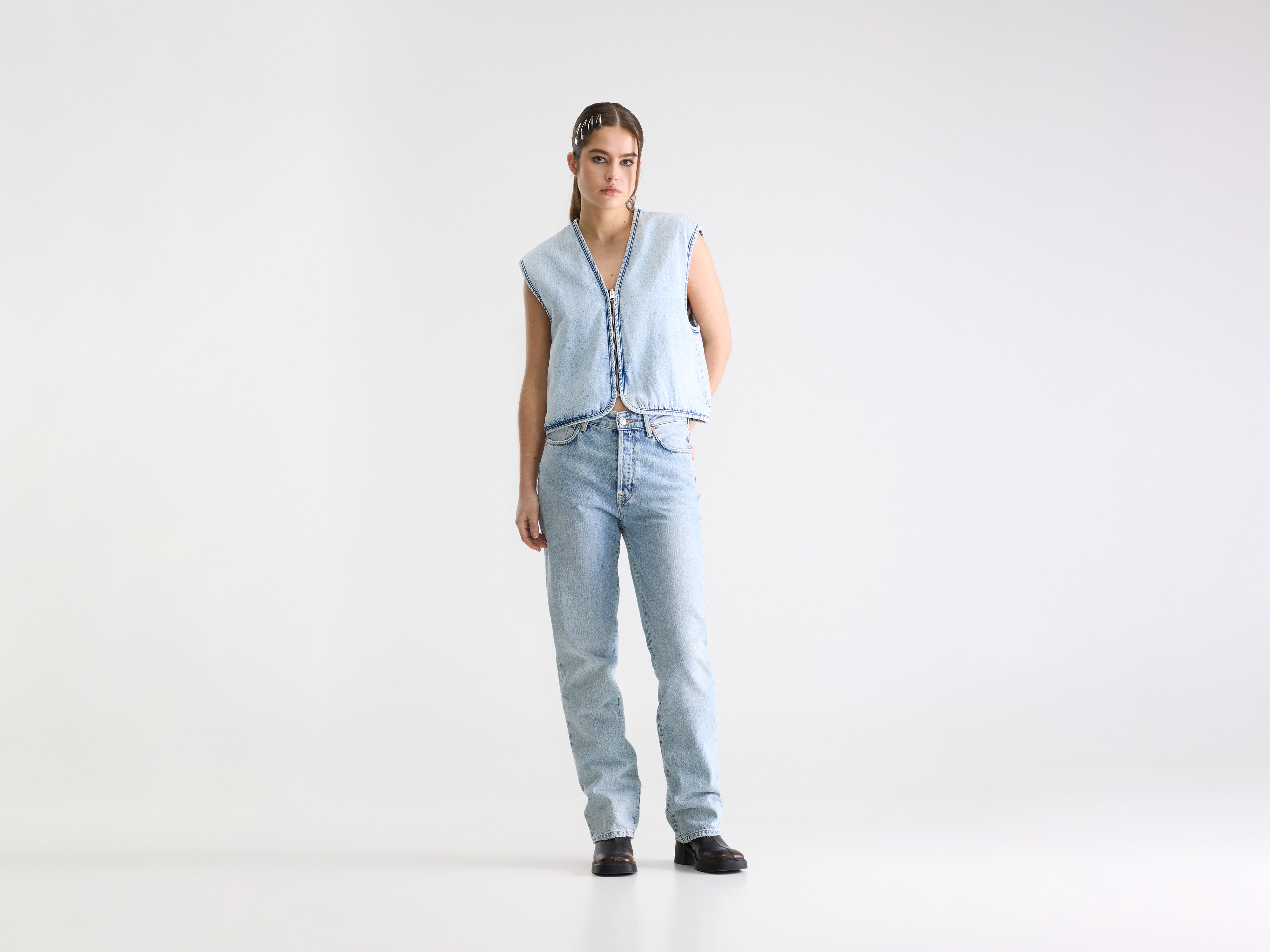 Denim N. 35 straight jeans (261 / W / LT BLUE BLEACH)