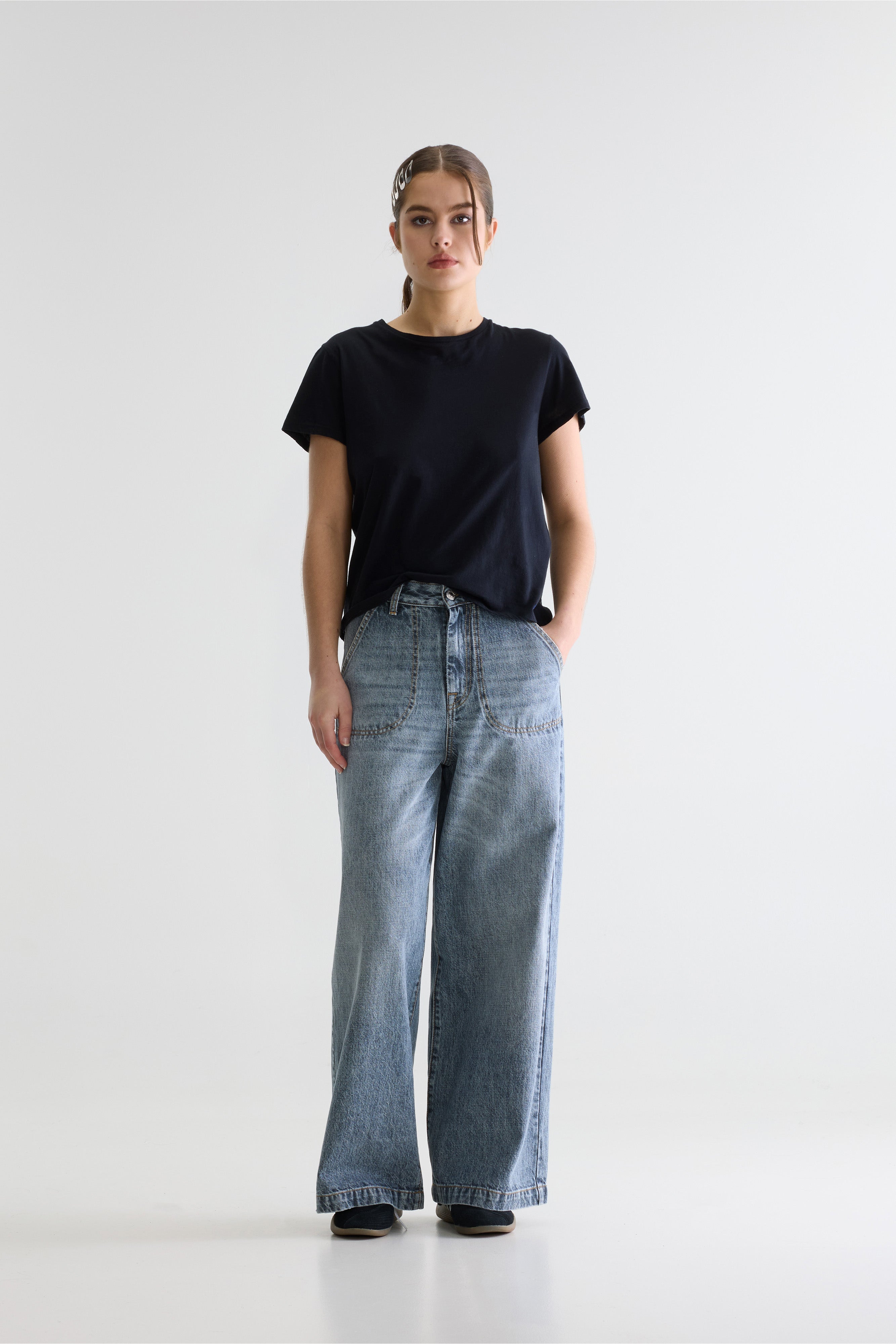 Denim N. 62 Wide Jeans - Vintage blue For Women | Bellerose