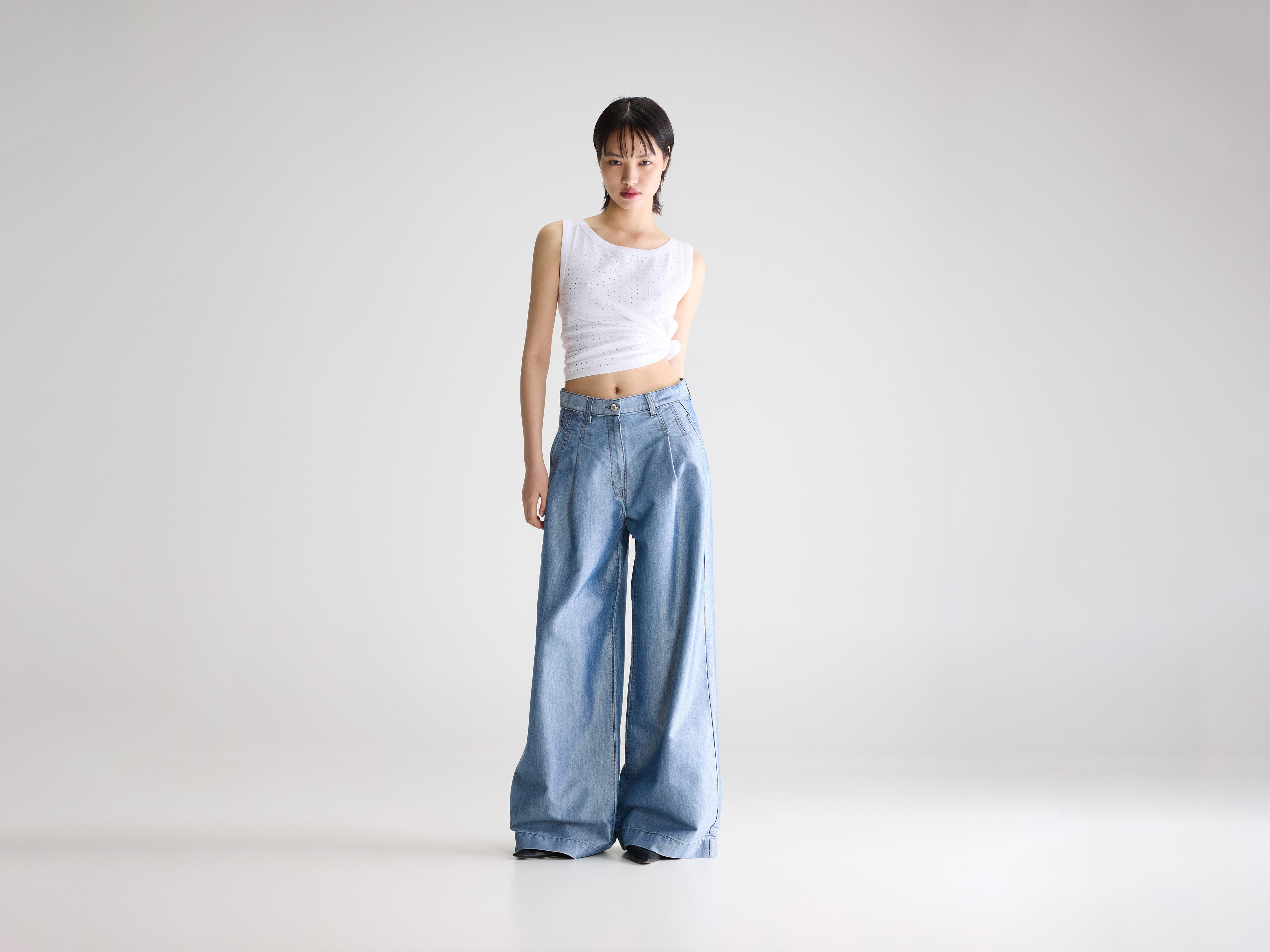 Denim N. 74 super-wide jeans (261 / W / GLASSY BLUE)
