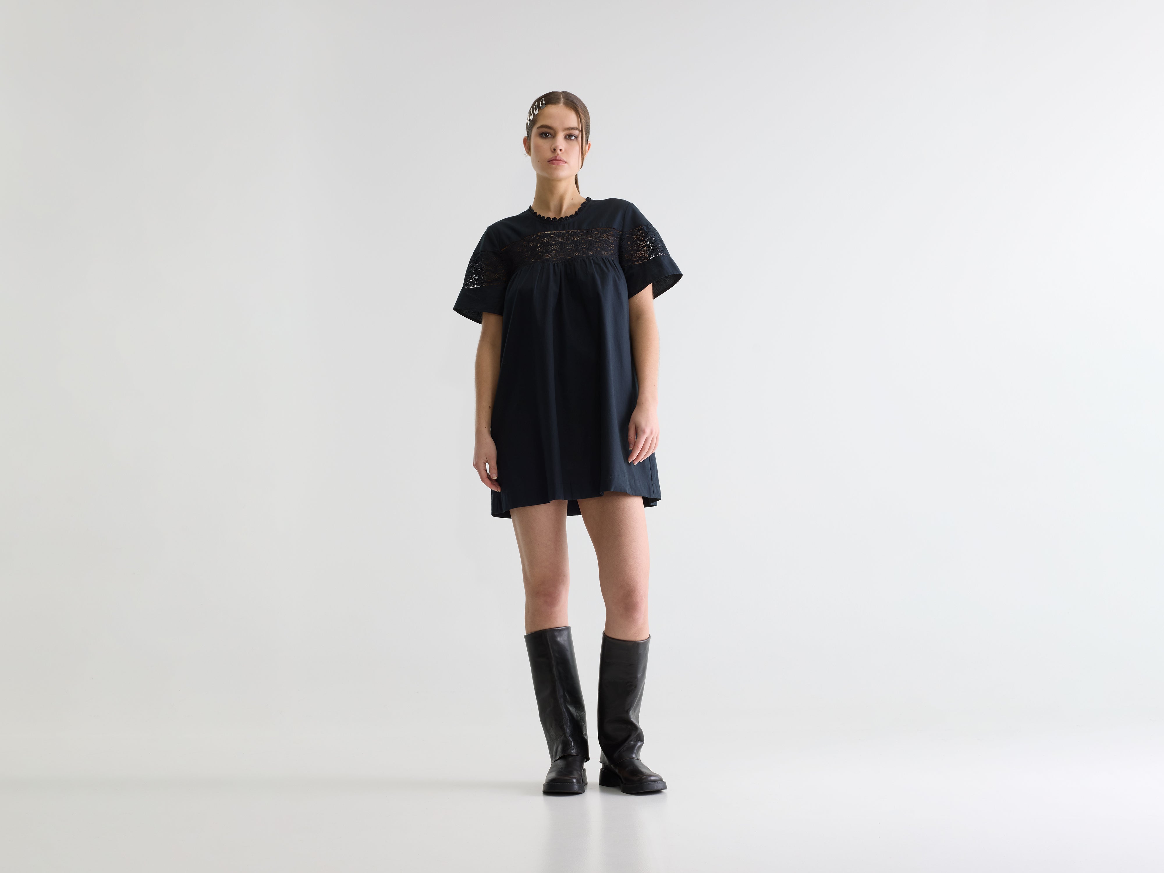 Delhi babydoll jurk (261 / W / METEORITE)