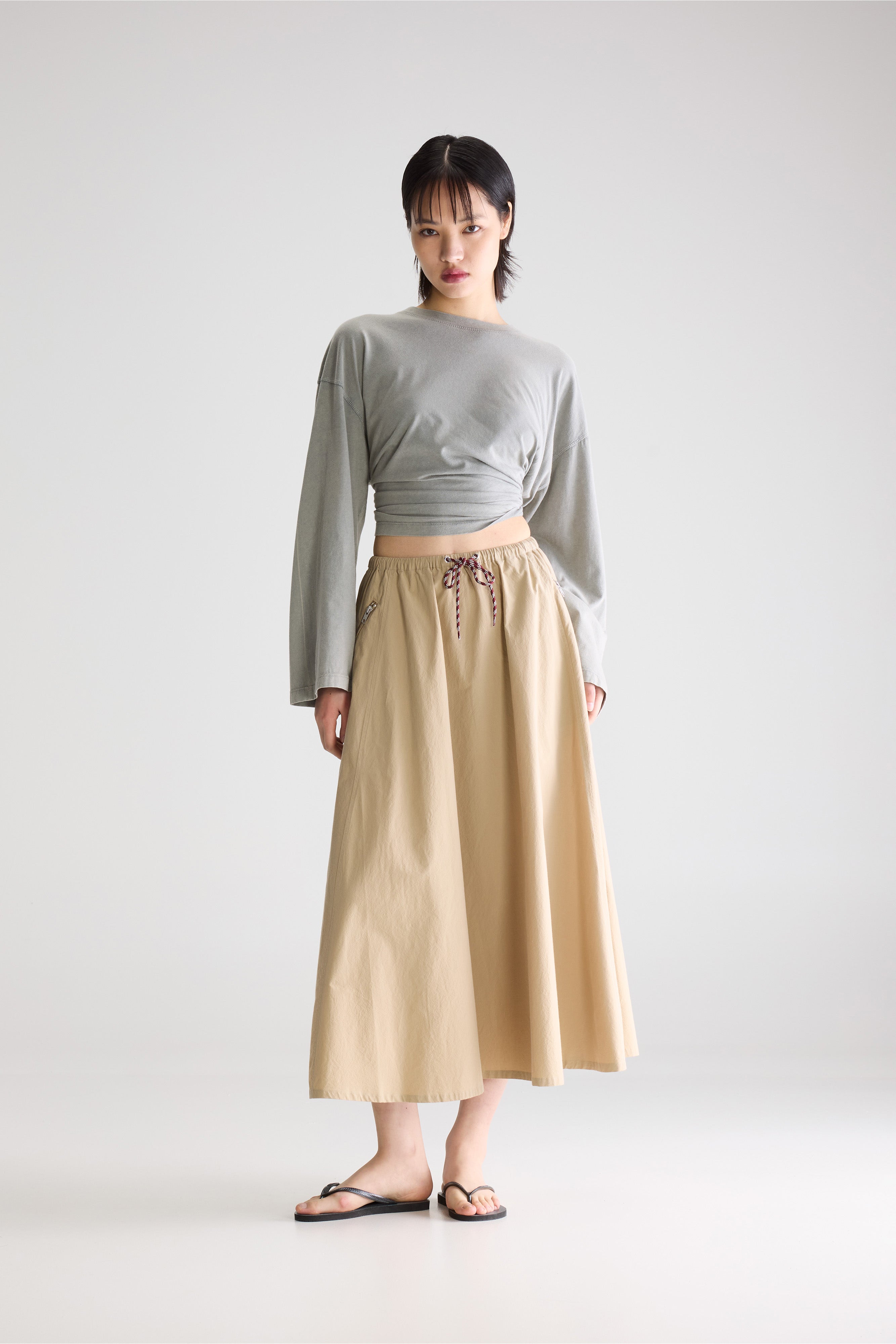 Harlin Relaxed Midi Skirt - Clay For Women | Bellerose