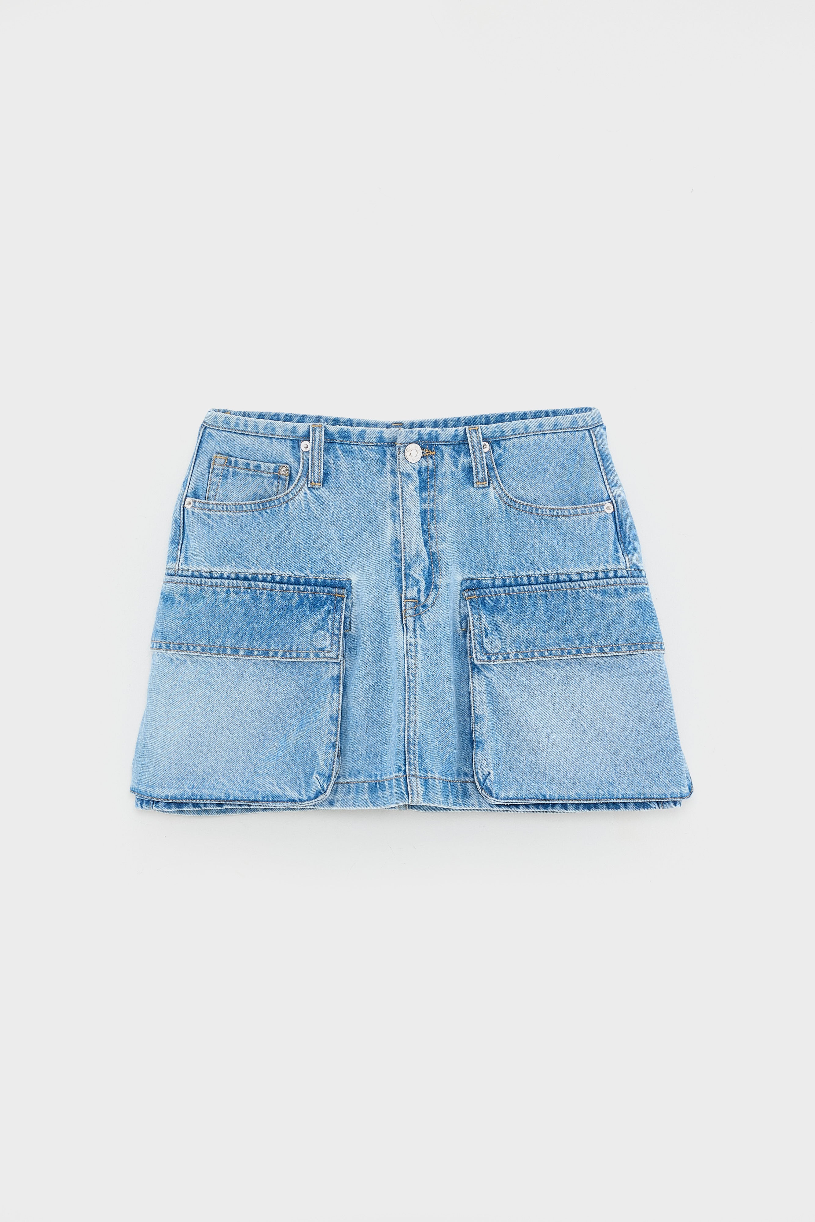 Pallas mini denim skirt (261 / W / DUSTY BLEACH)