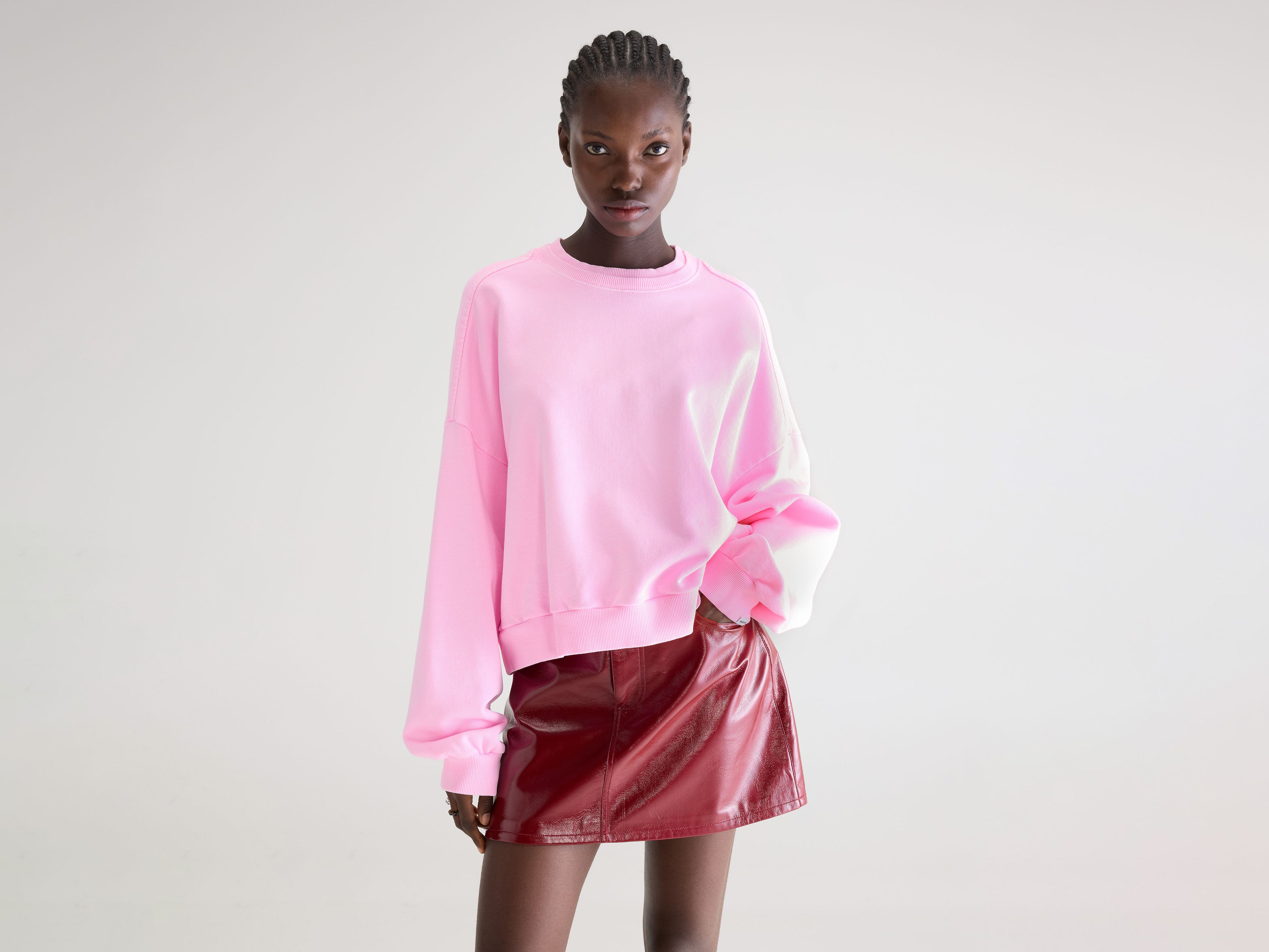Ferna crewneck sweatshirt (261 / W / FLUO PINK)