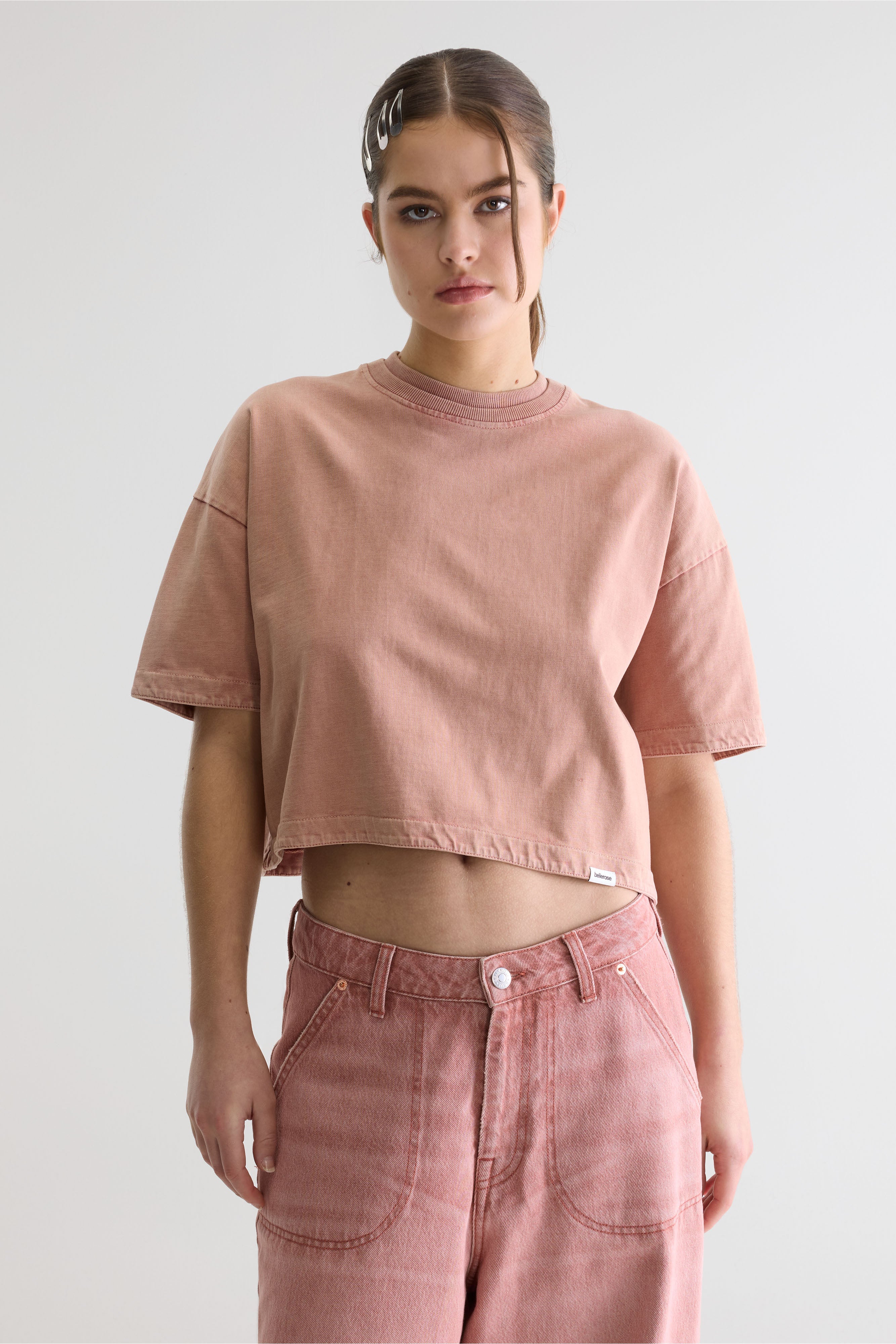 Fan Cropped T-shirt - Etruscan red For Women | Bellerose