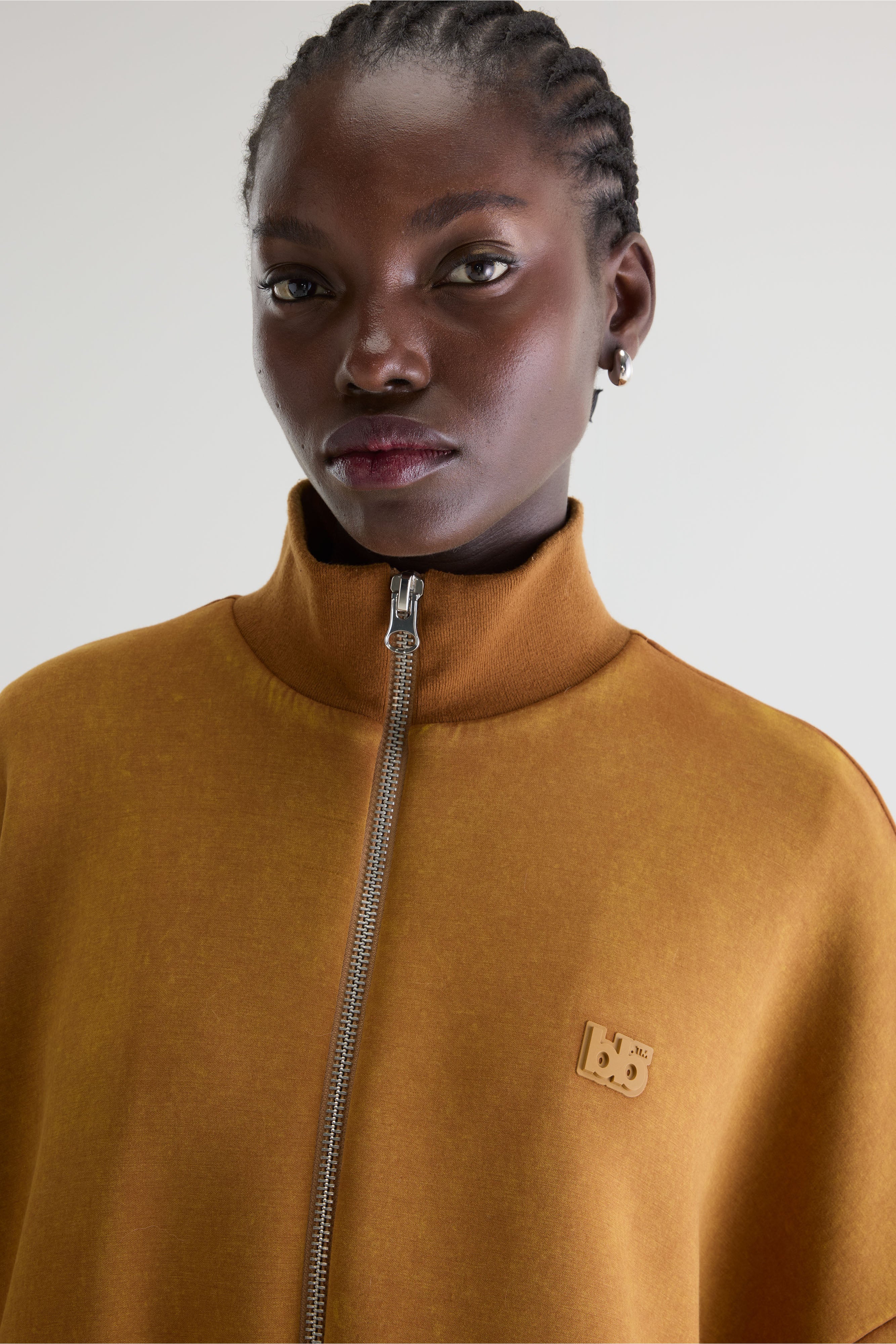 Tallis zip-up sweatshirt (261 / W / CARAMEL)