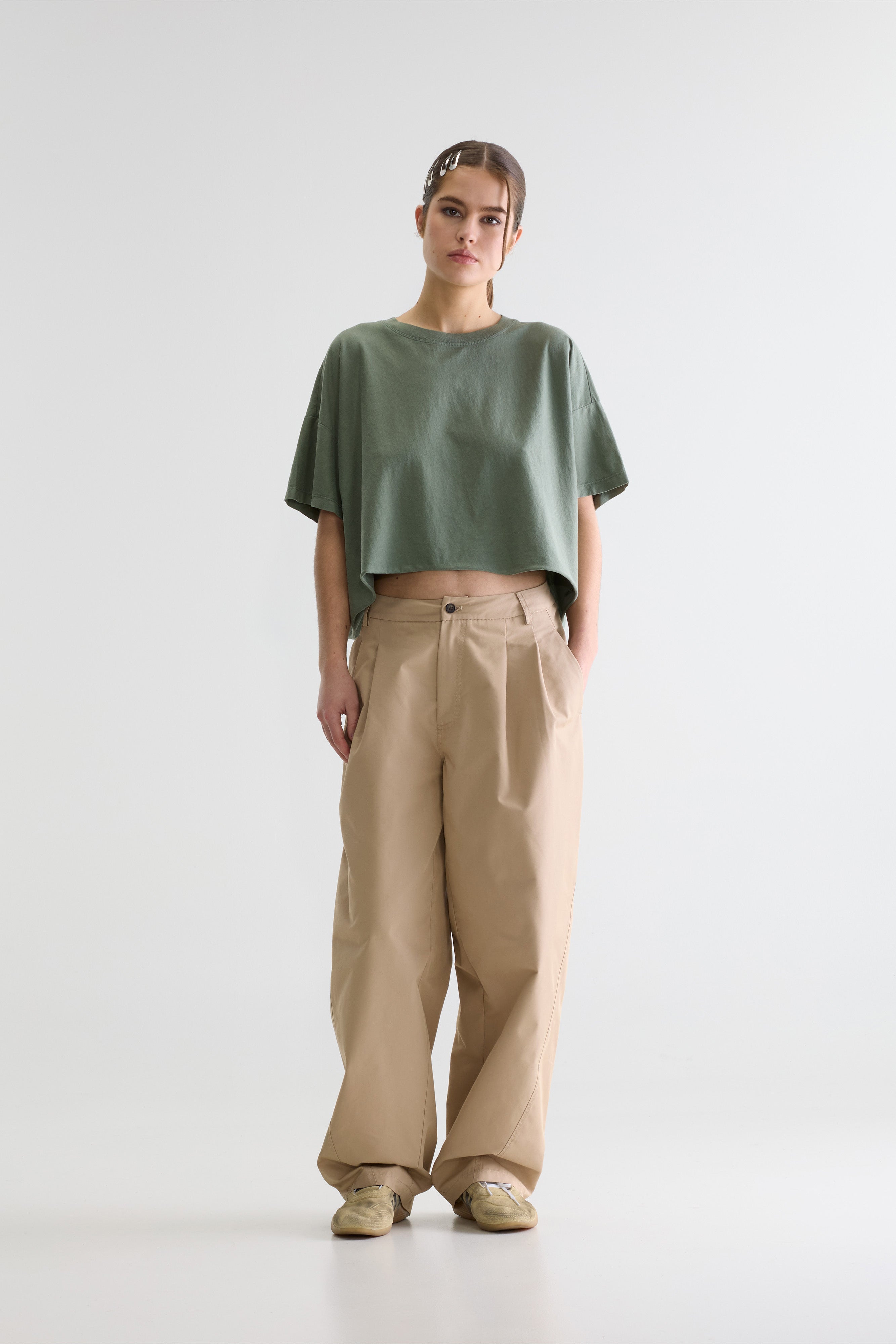 Farpy cropped t-shirt (261 / W / THYME)