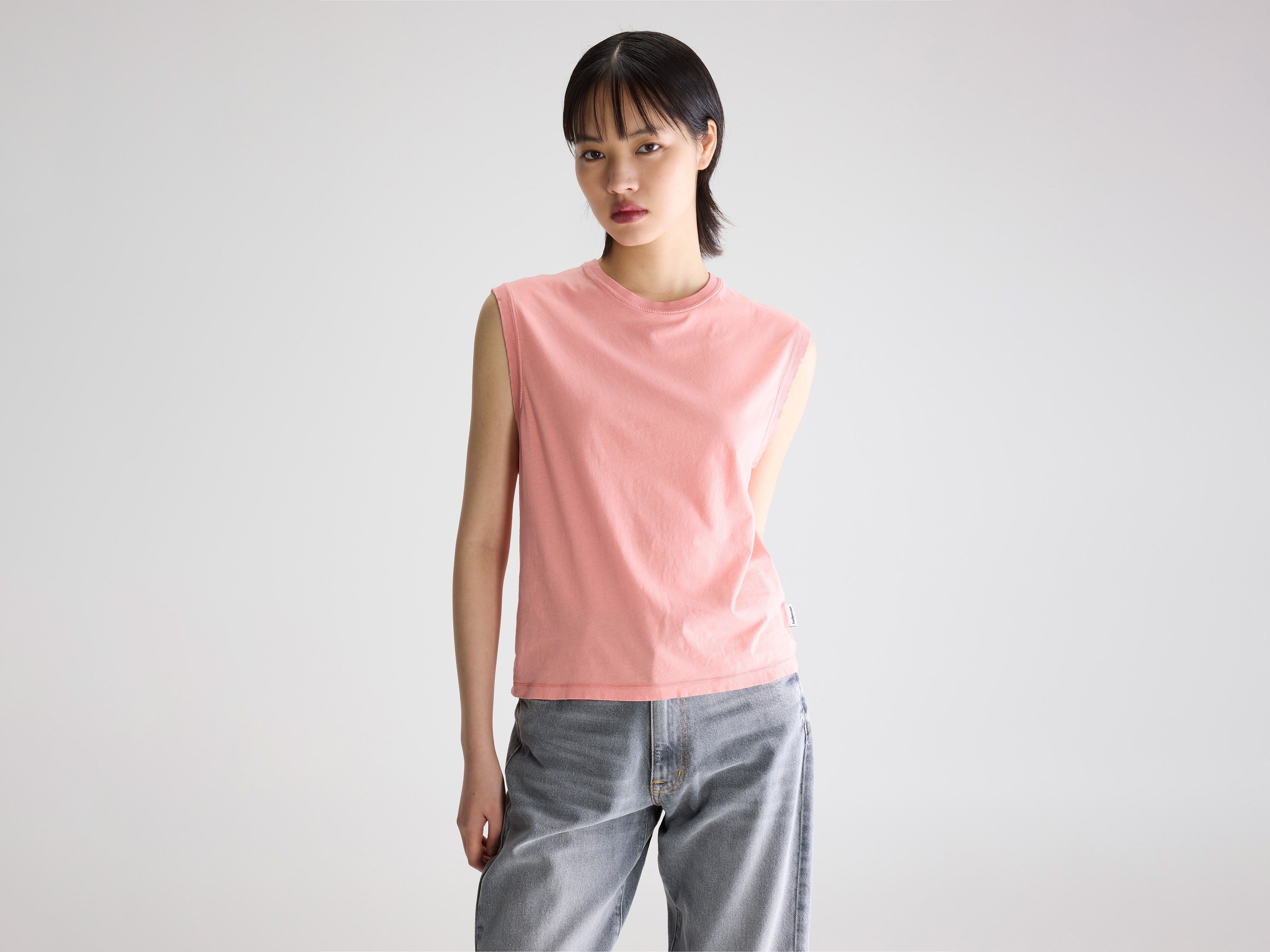 Falde sleeveless t-shirt (261 / W / AZALEE)
