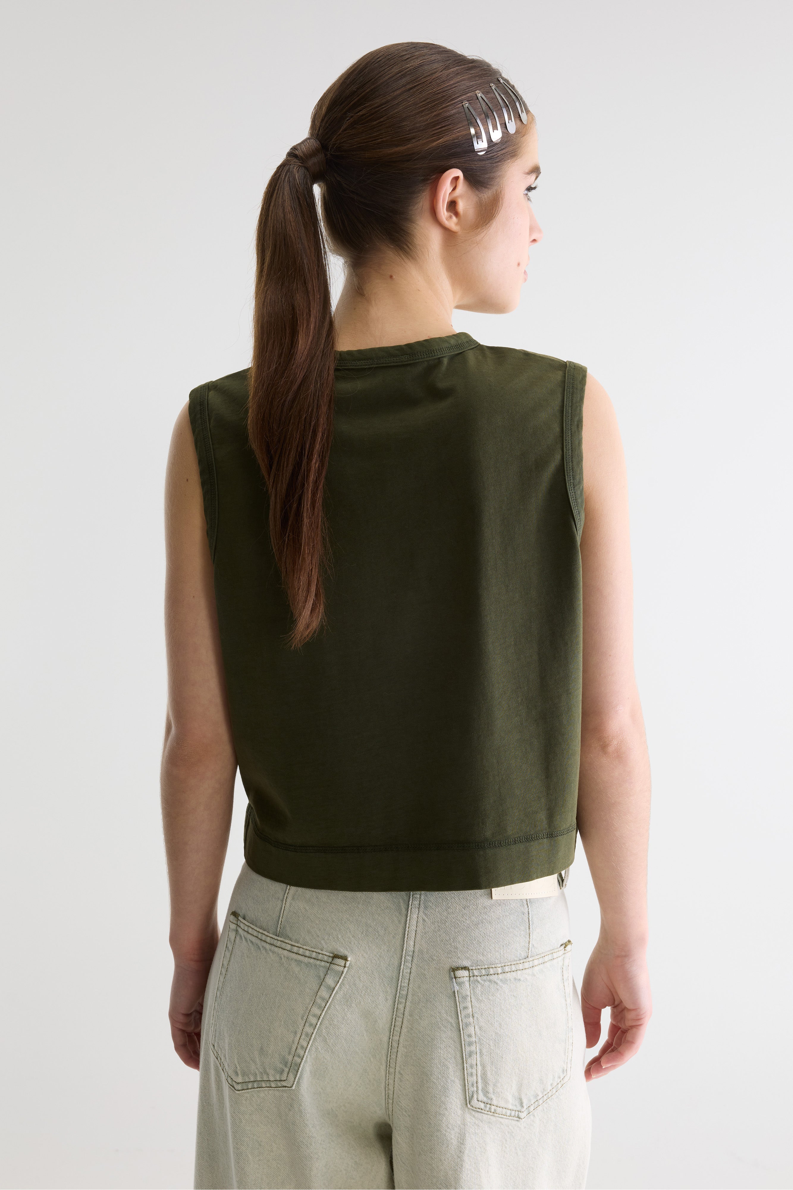 Cuare regular tank top (261 / W / MOSS)
