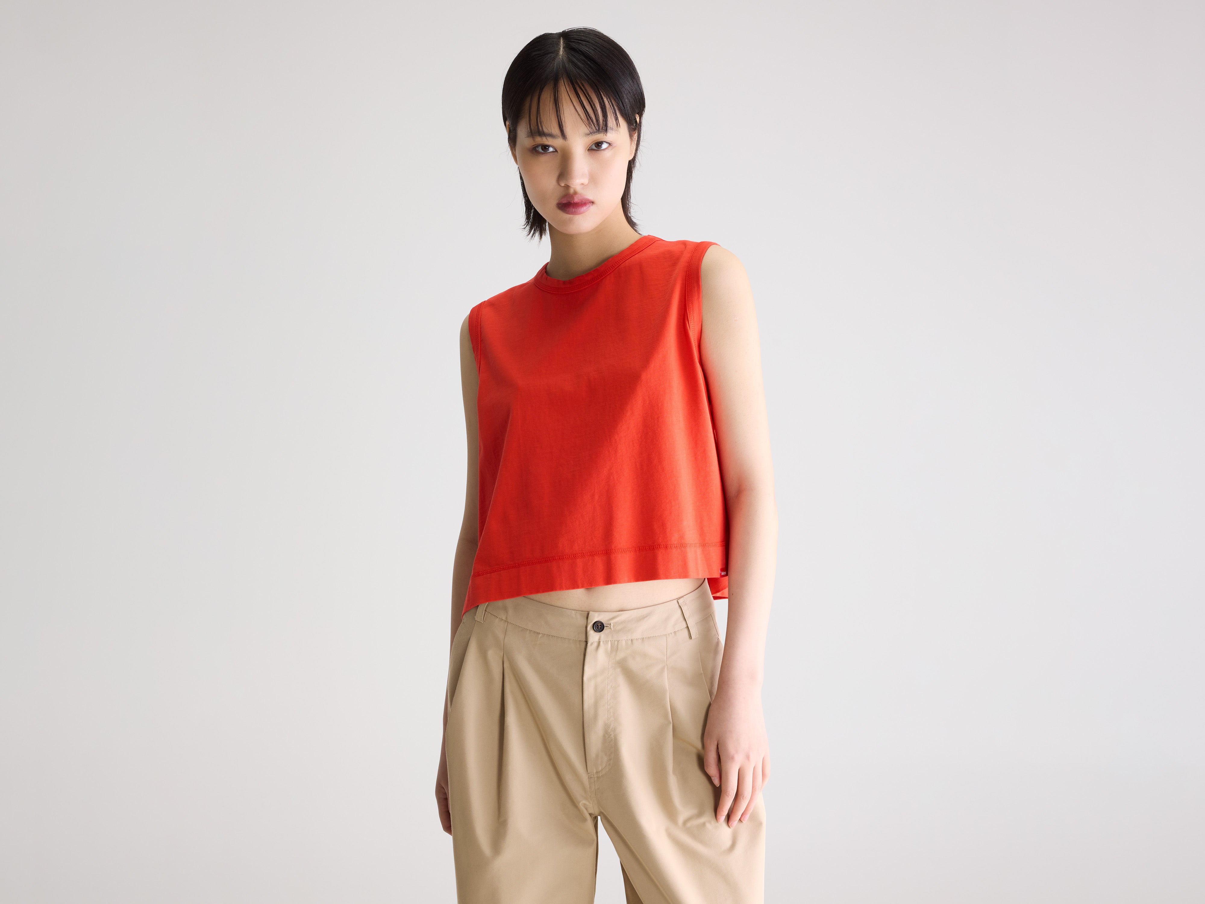 Cuare regular tank top (261 / W / MASSAI RED)