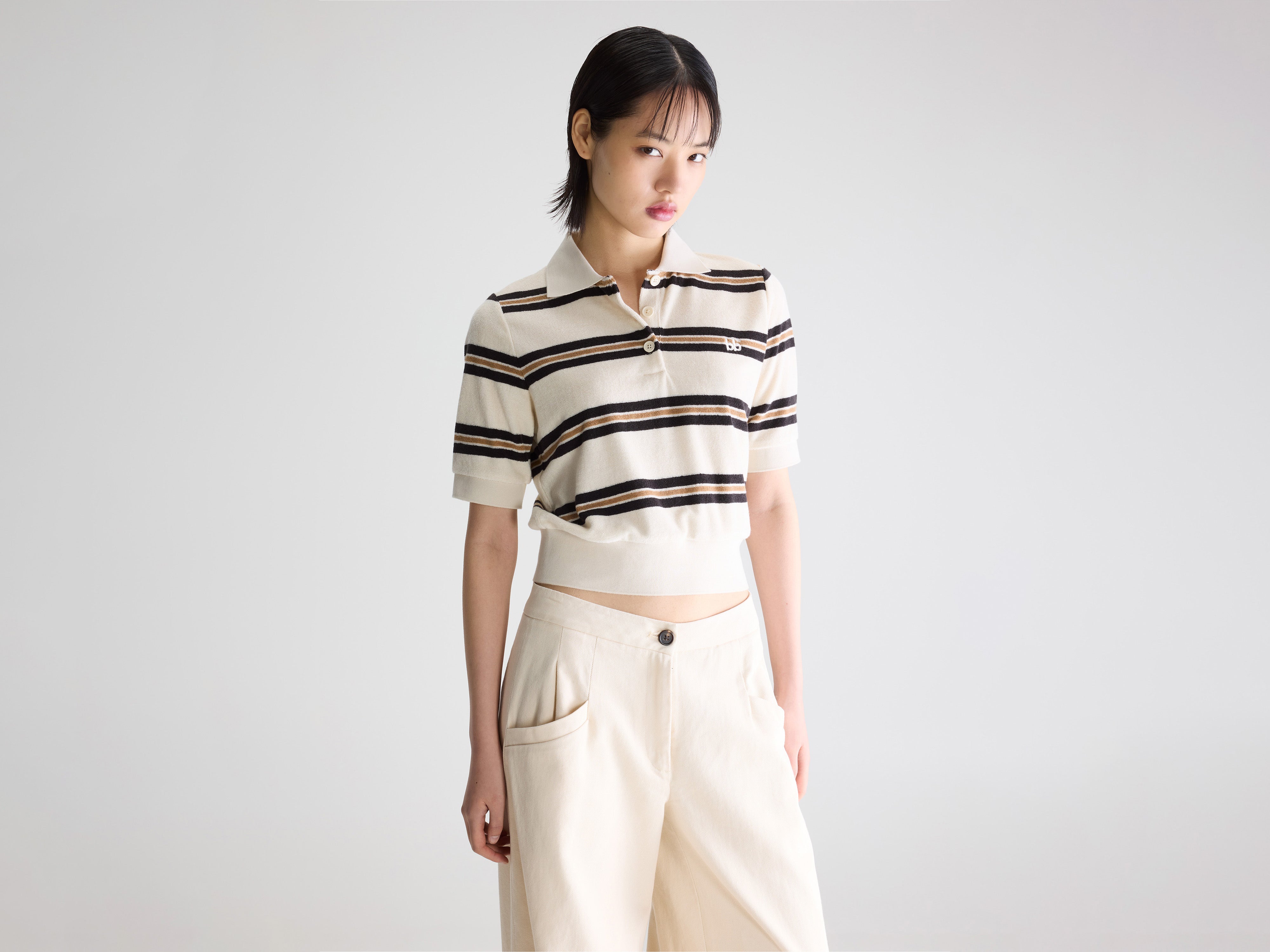 Crixus terry polo (261 / W / STRIPE B)