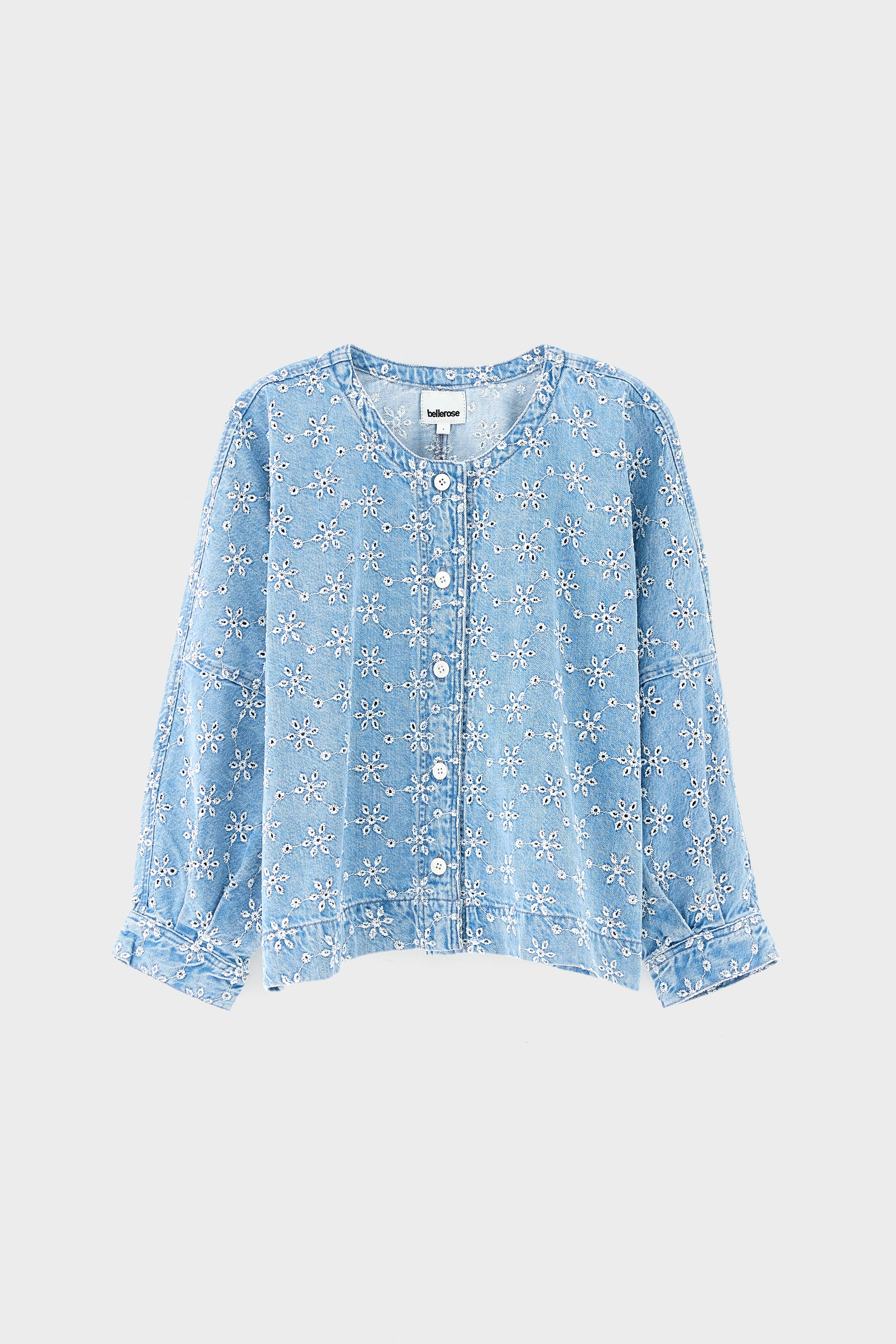 Pinda denim blouse (261 / W / MEDIUM BLEACH)