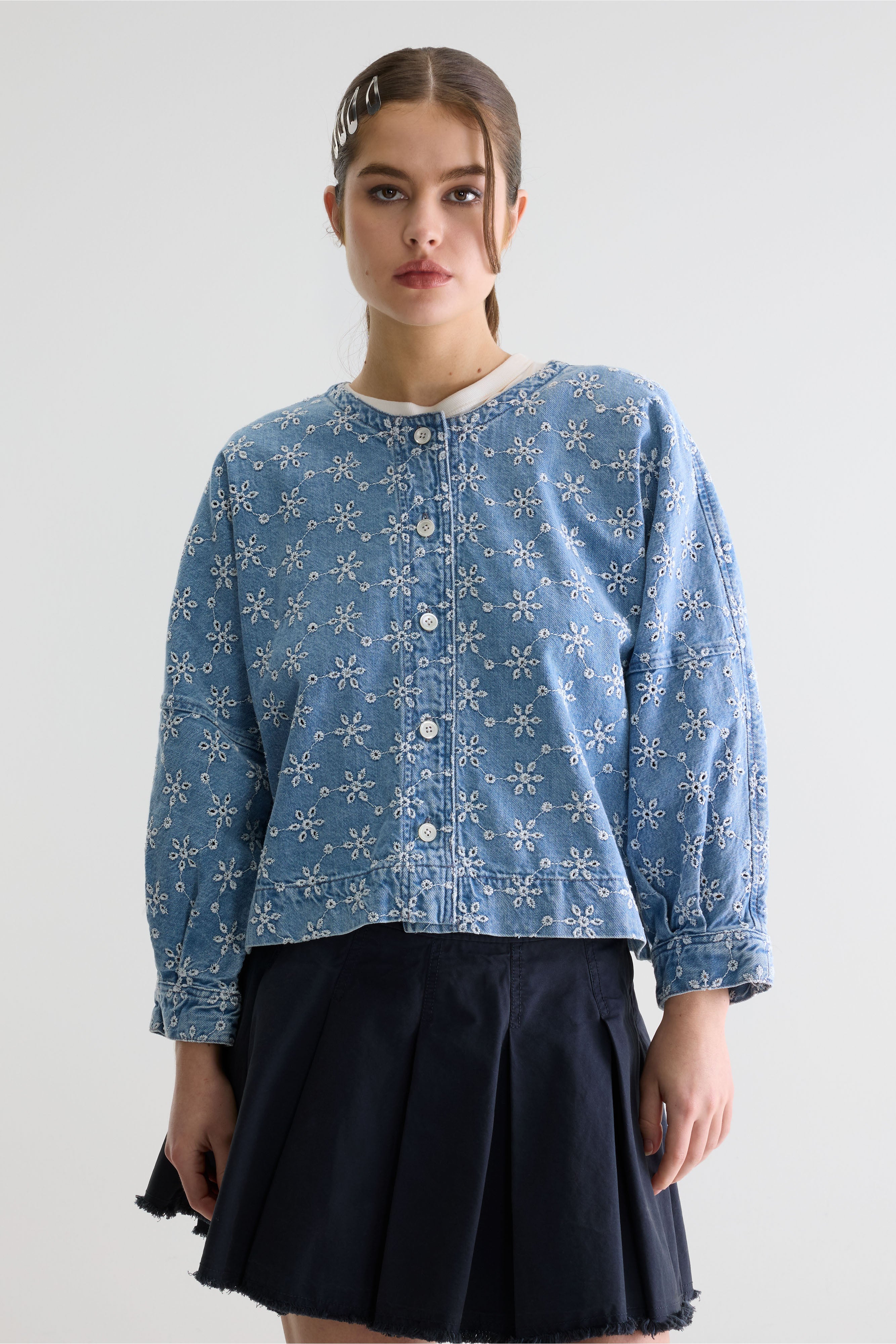 Pinda Denim Blouse - Blue / Medium bleach For Women | Bellerose