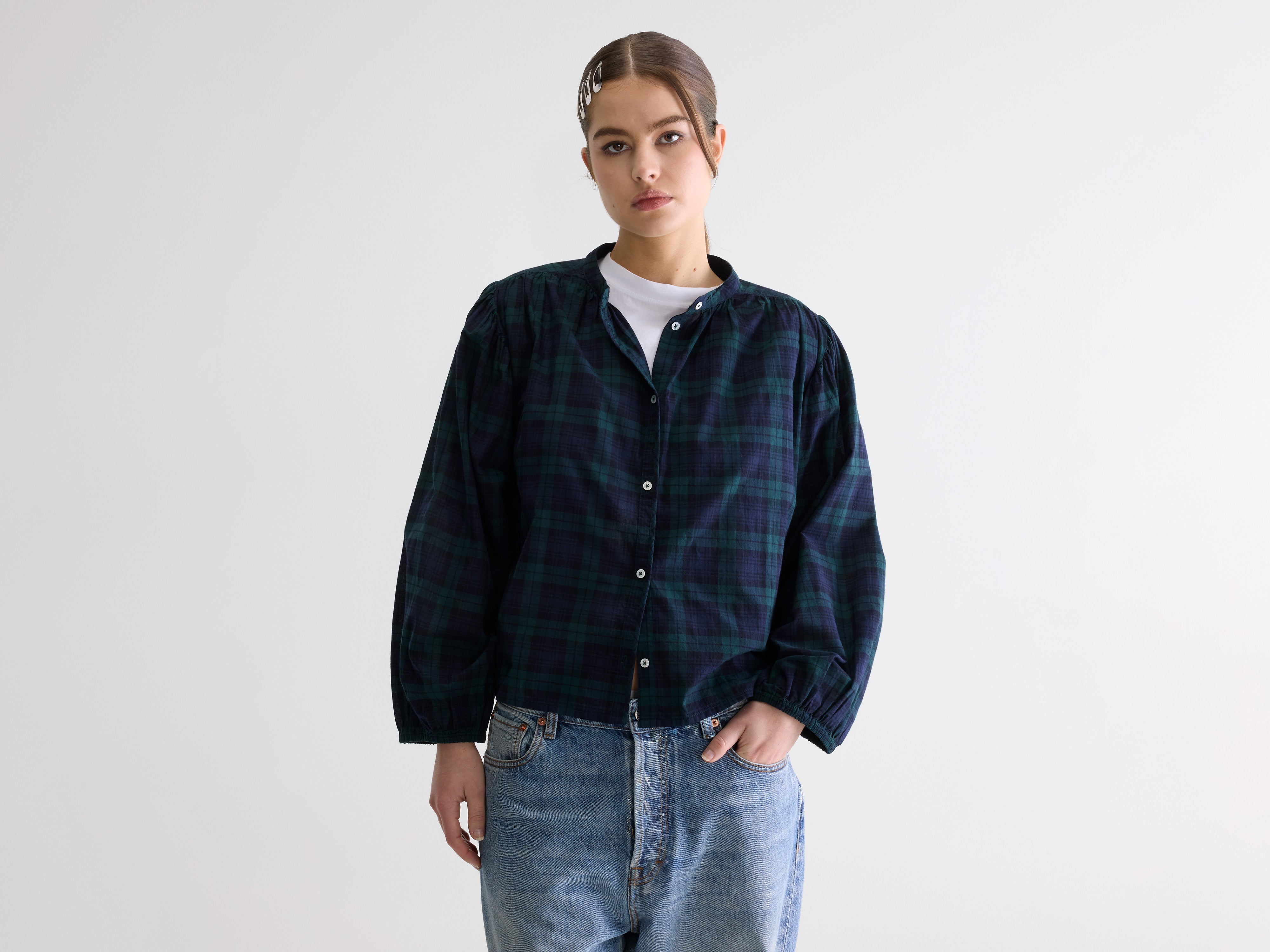 Cherry checked blouse (261 / W / CHECK A)