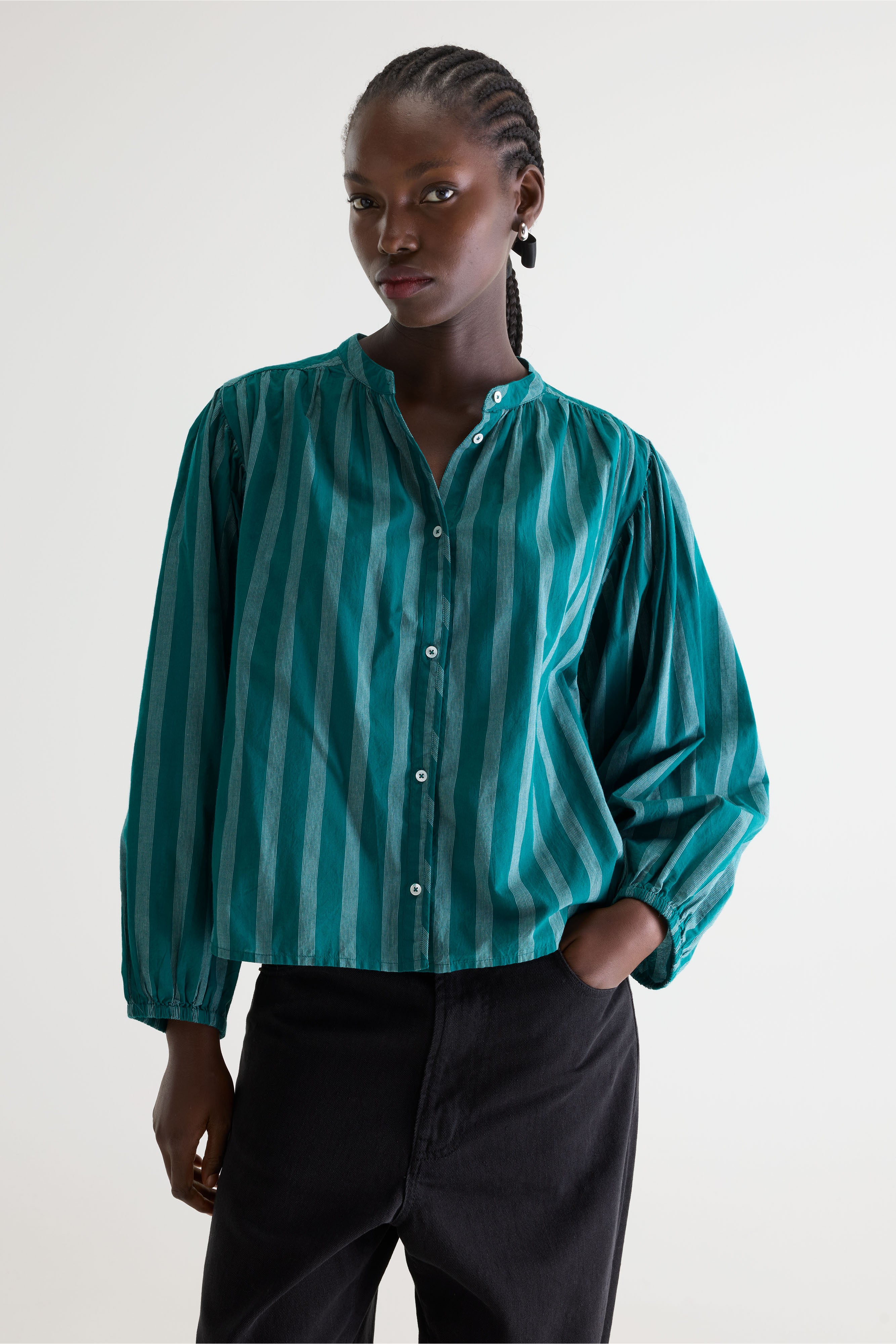 Cherry striped blouse (261 / W / STRIPE A)