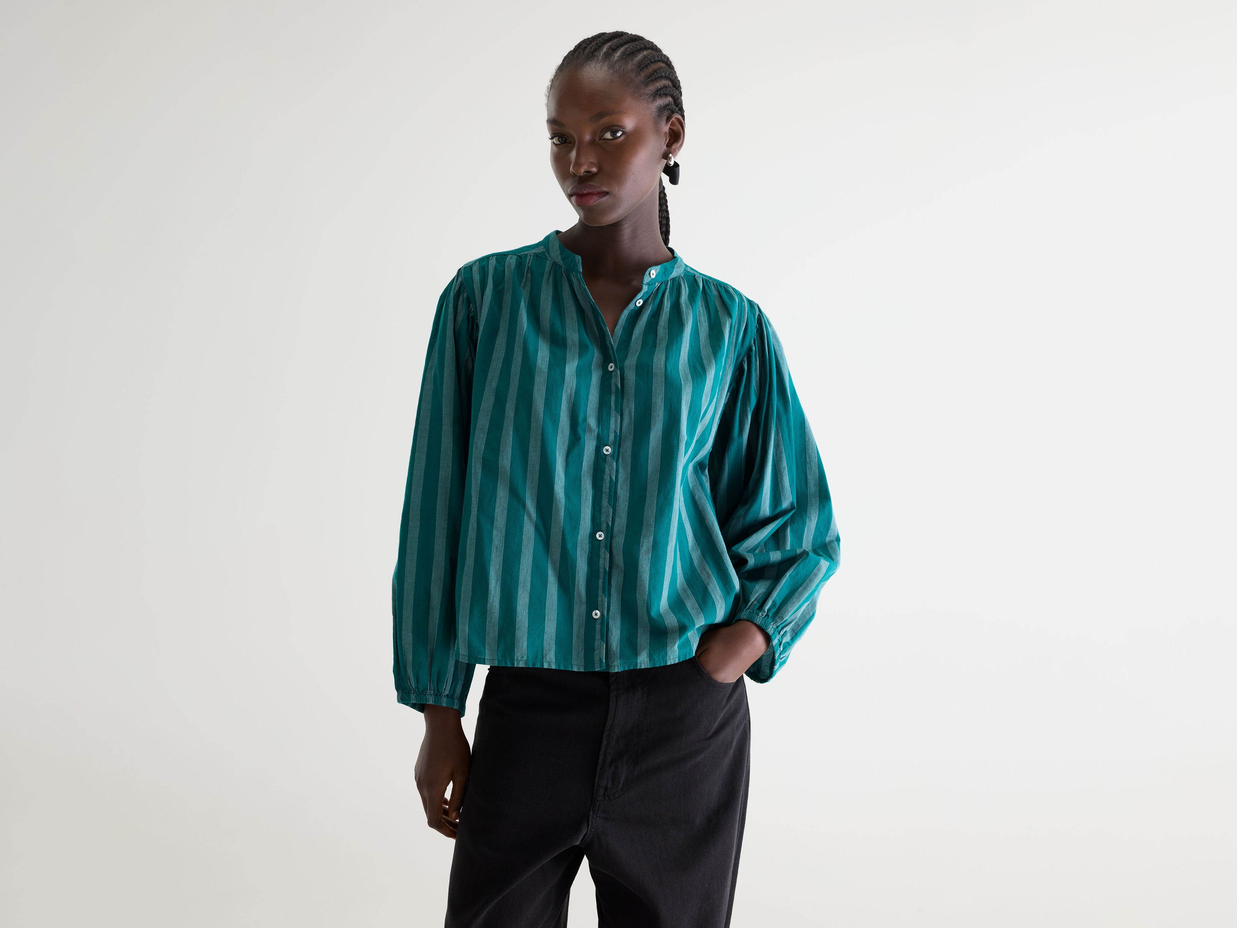 Cherry striped blouse (261 / W / STRIPE A)