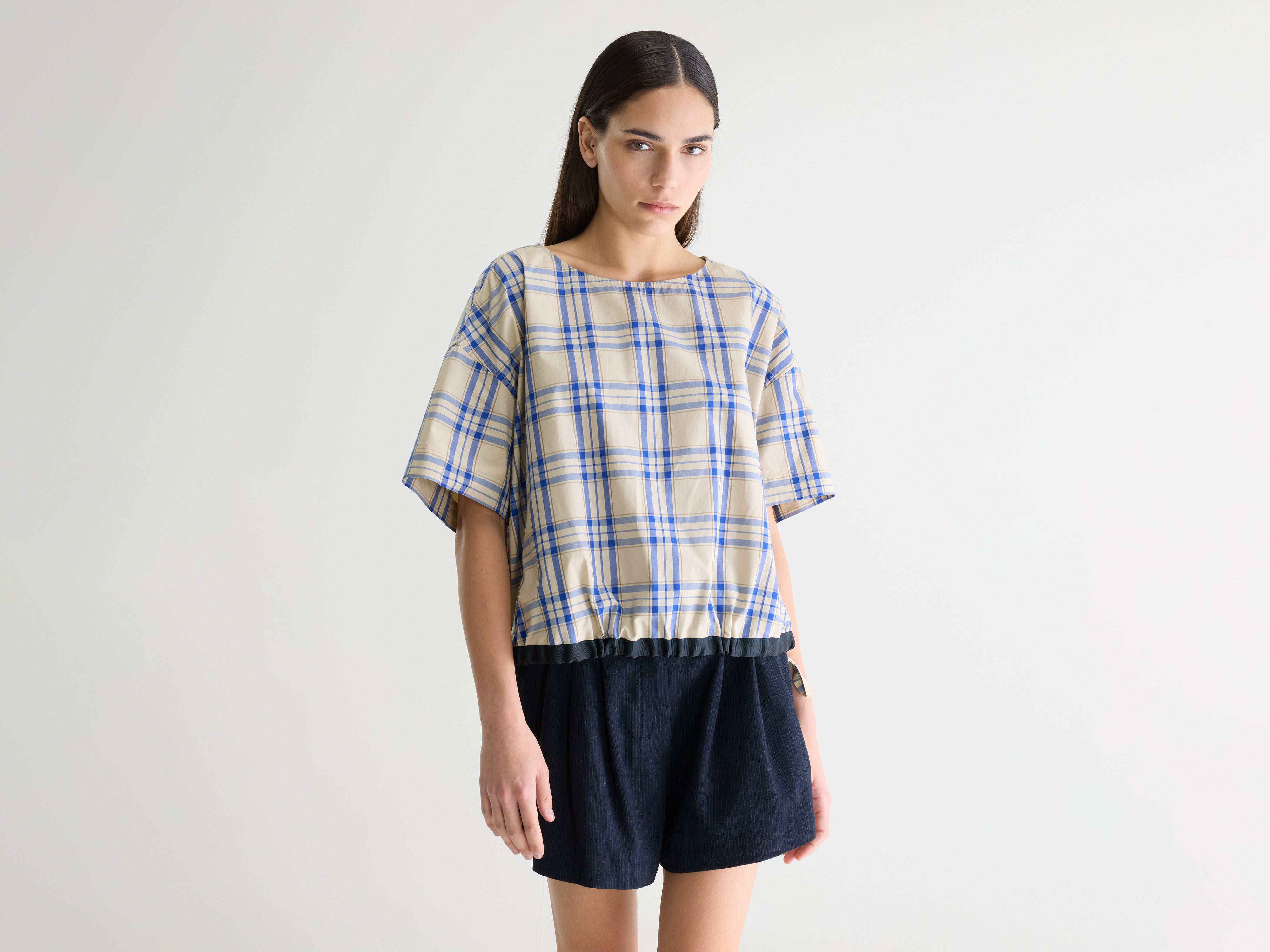 Gian relaxed blouse (261 / W / CHECK D)