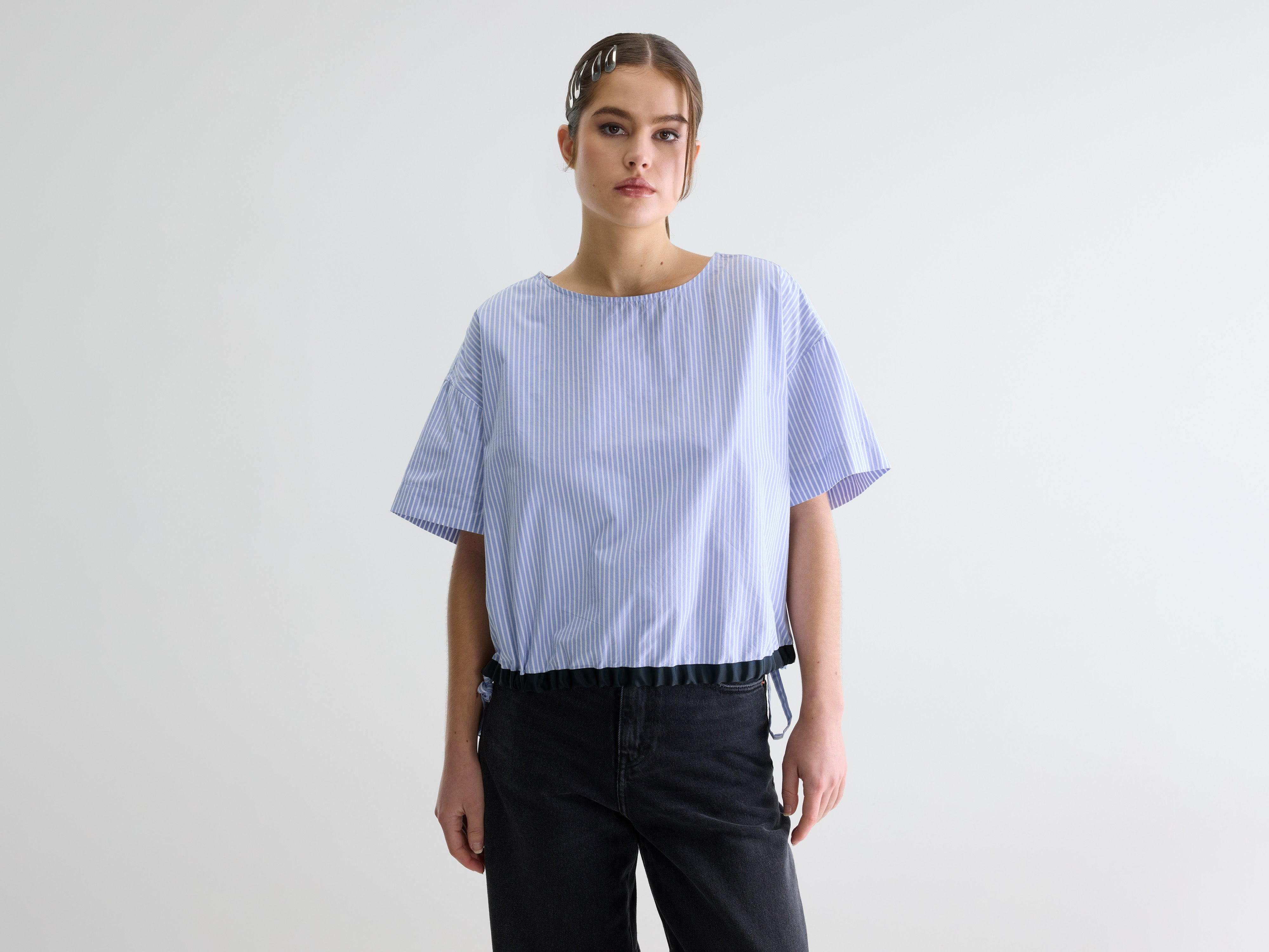 Gian relaxte blouse (261 / W / STRIPE F)