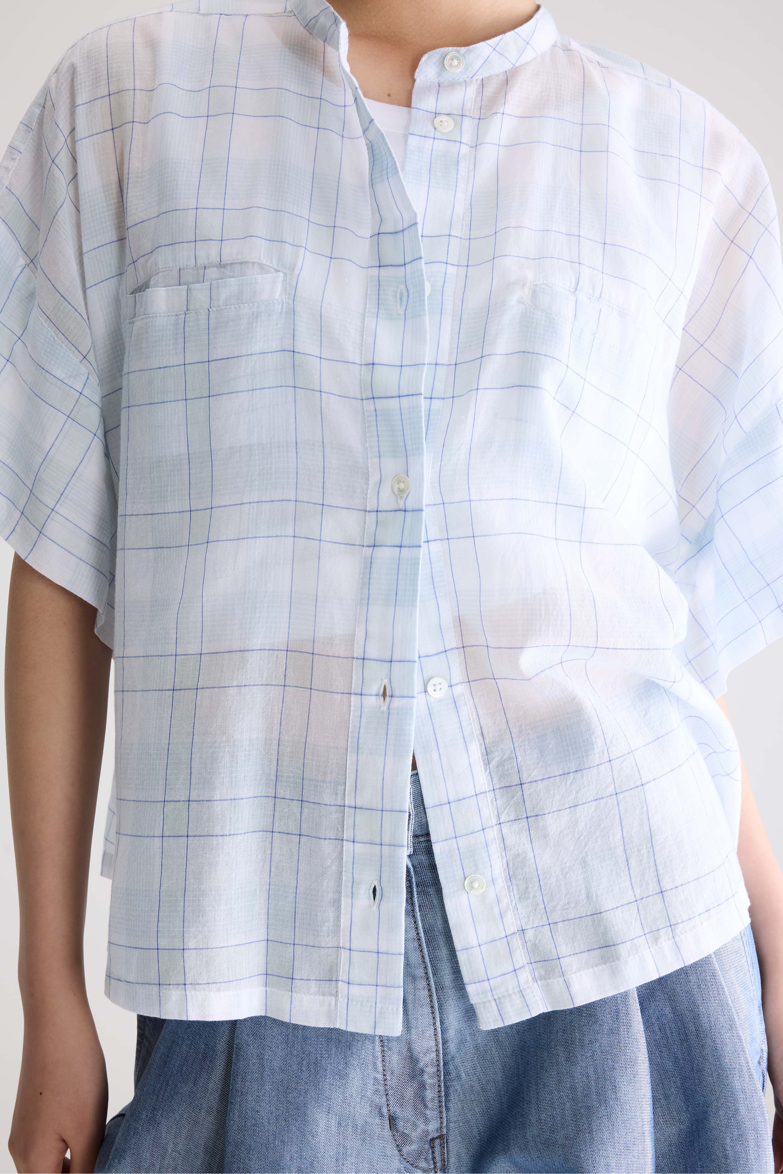 Cloe sleeveless shirt (261 / W / CHECK A)