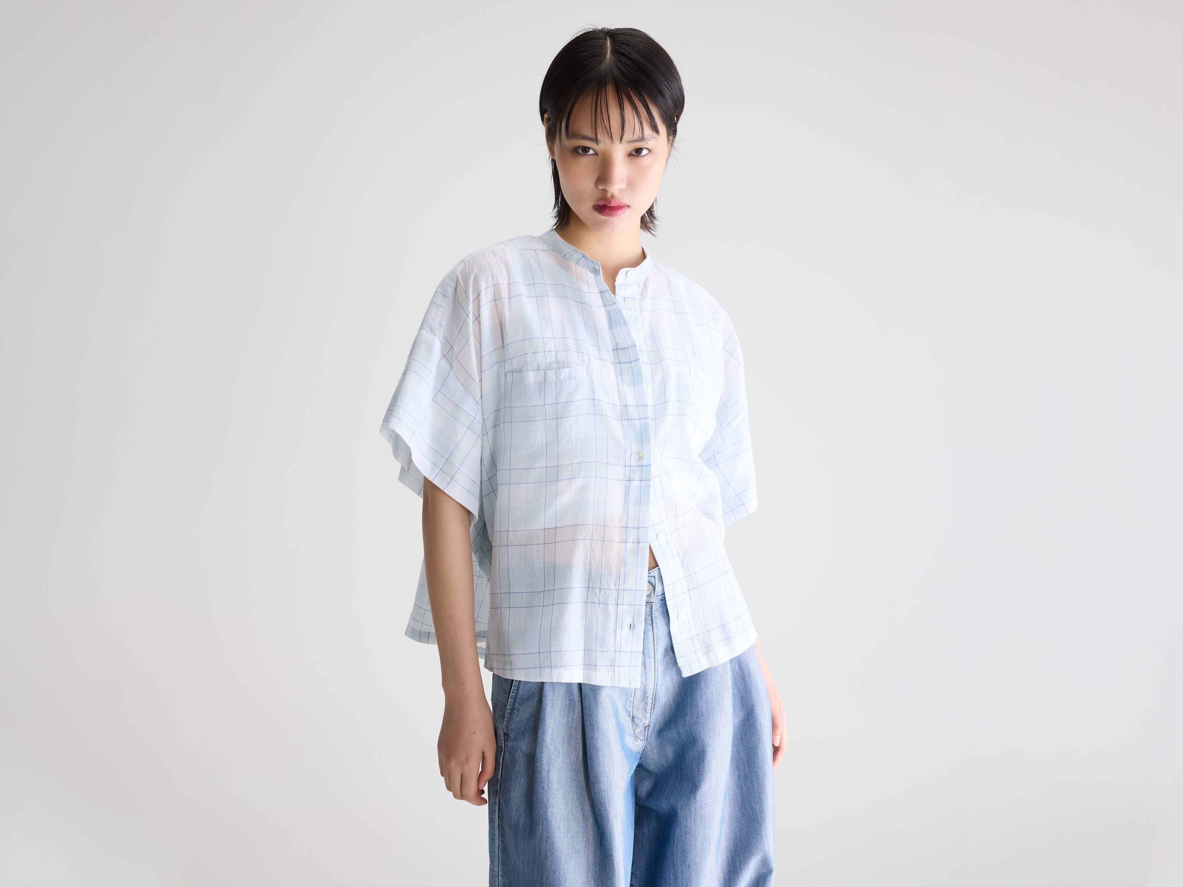 Cloe sleeveless shirt (261 / W / CHECK A)