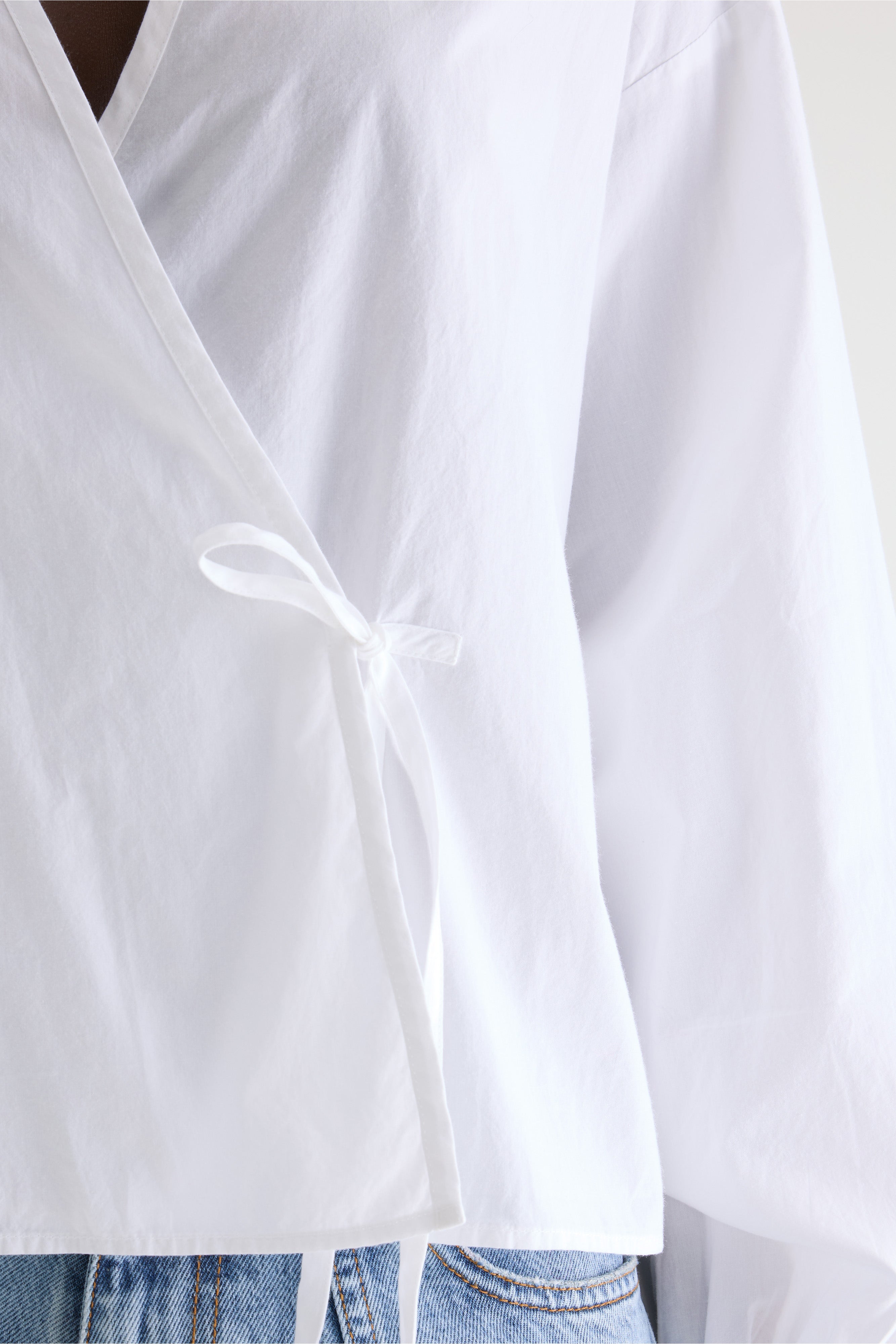 Collin wrap-front blouse (261 / W / WHITE)