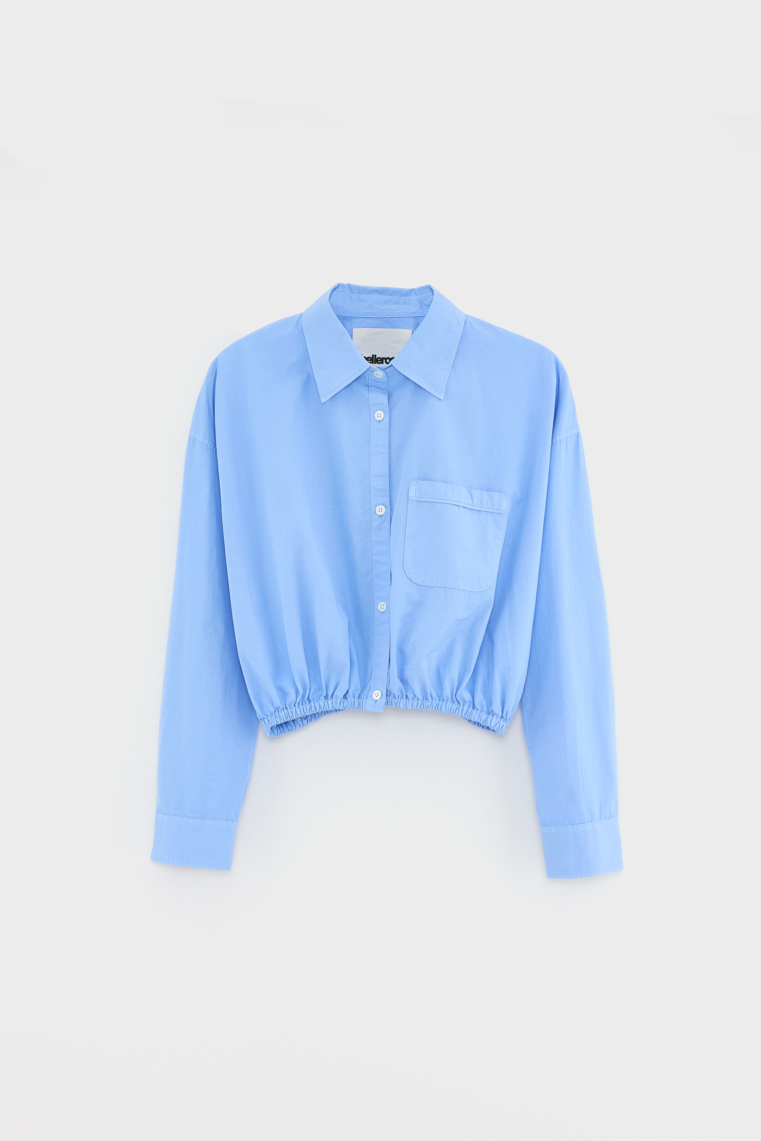 Gemma cropped shirt (261 / W / BLUE SHIRT)