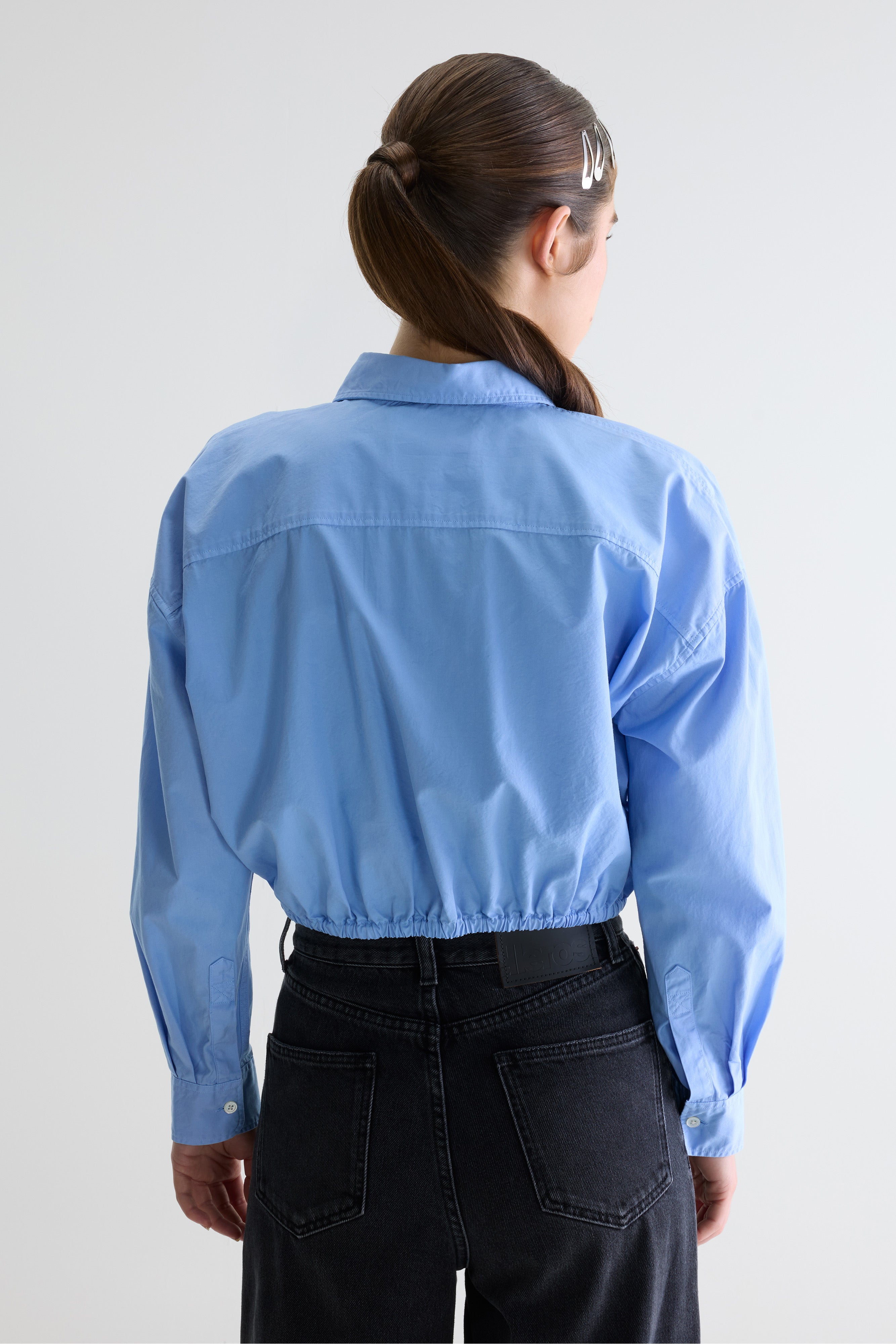 Gemma cropped shirt (261 / W / BLUE SHIRT)