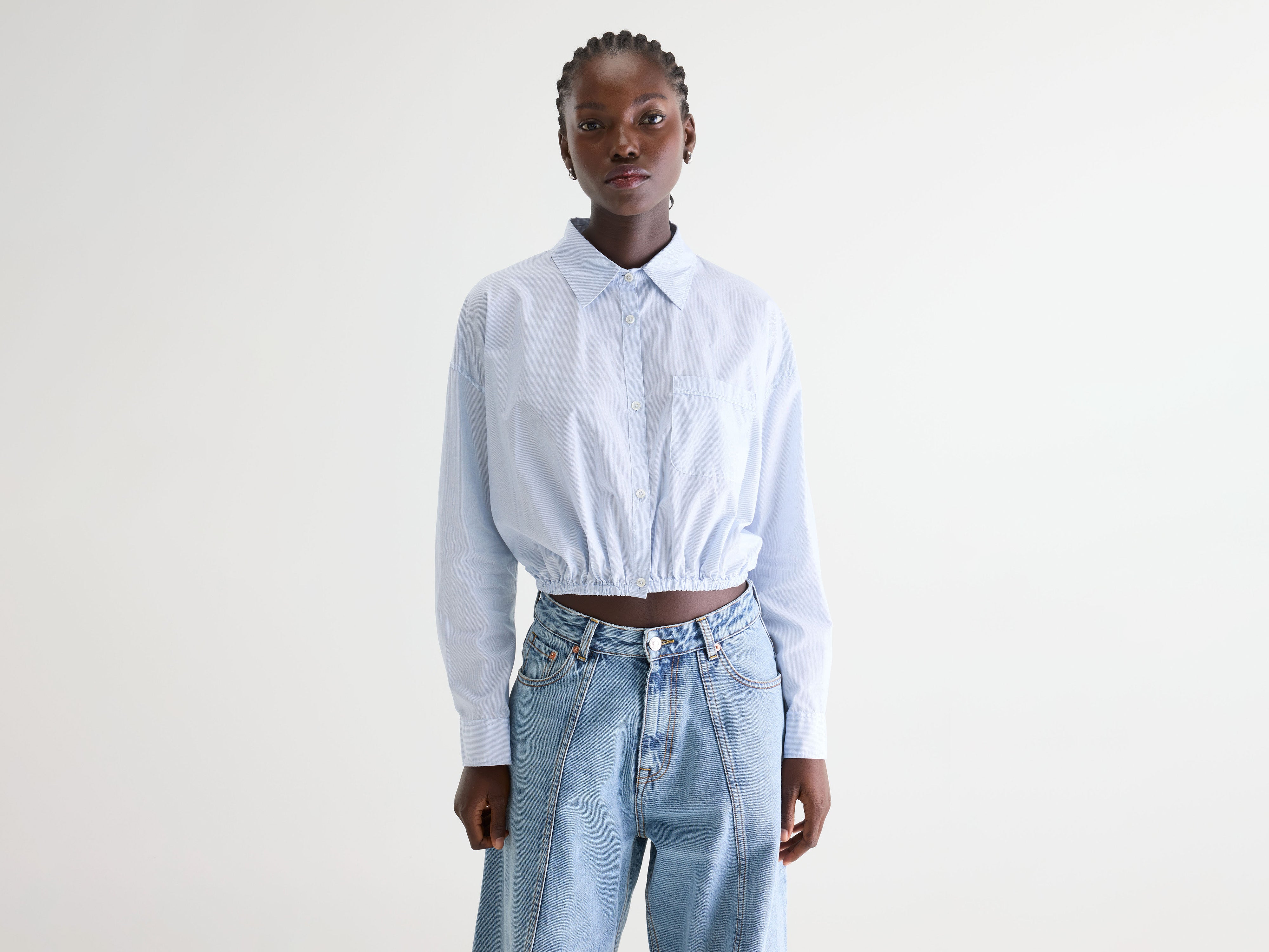 Gemma cropped shirt (261 / W / STRIPE G)