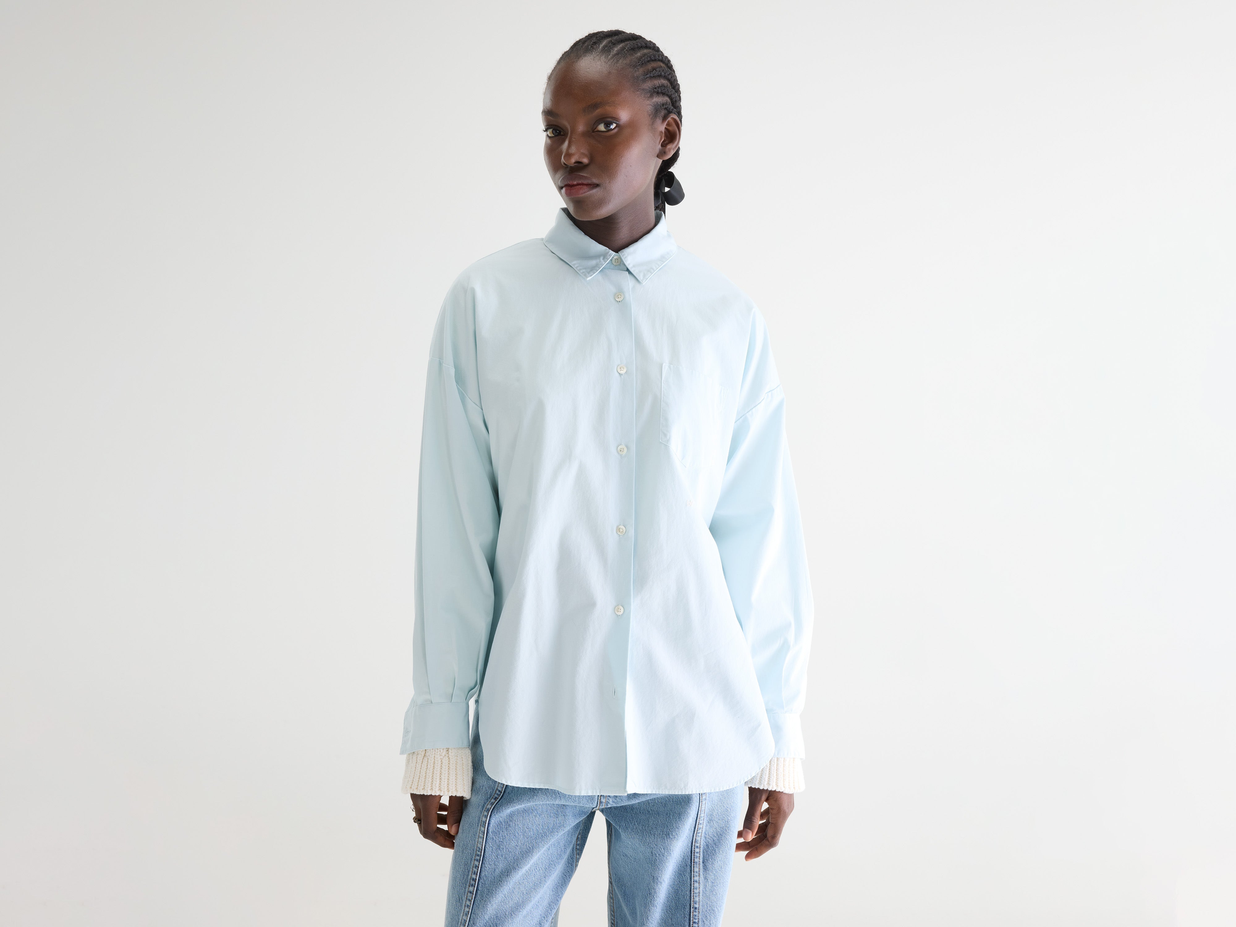Giorgia popeline overhemd (261 / W / FROST)