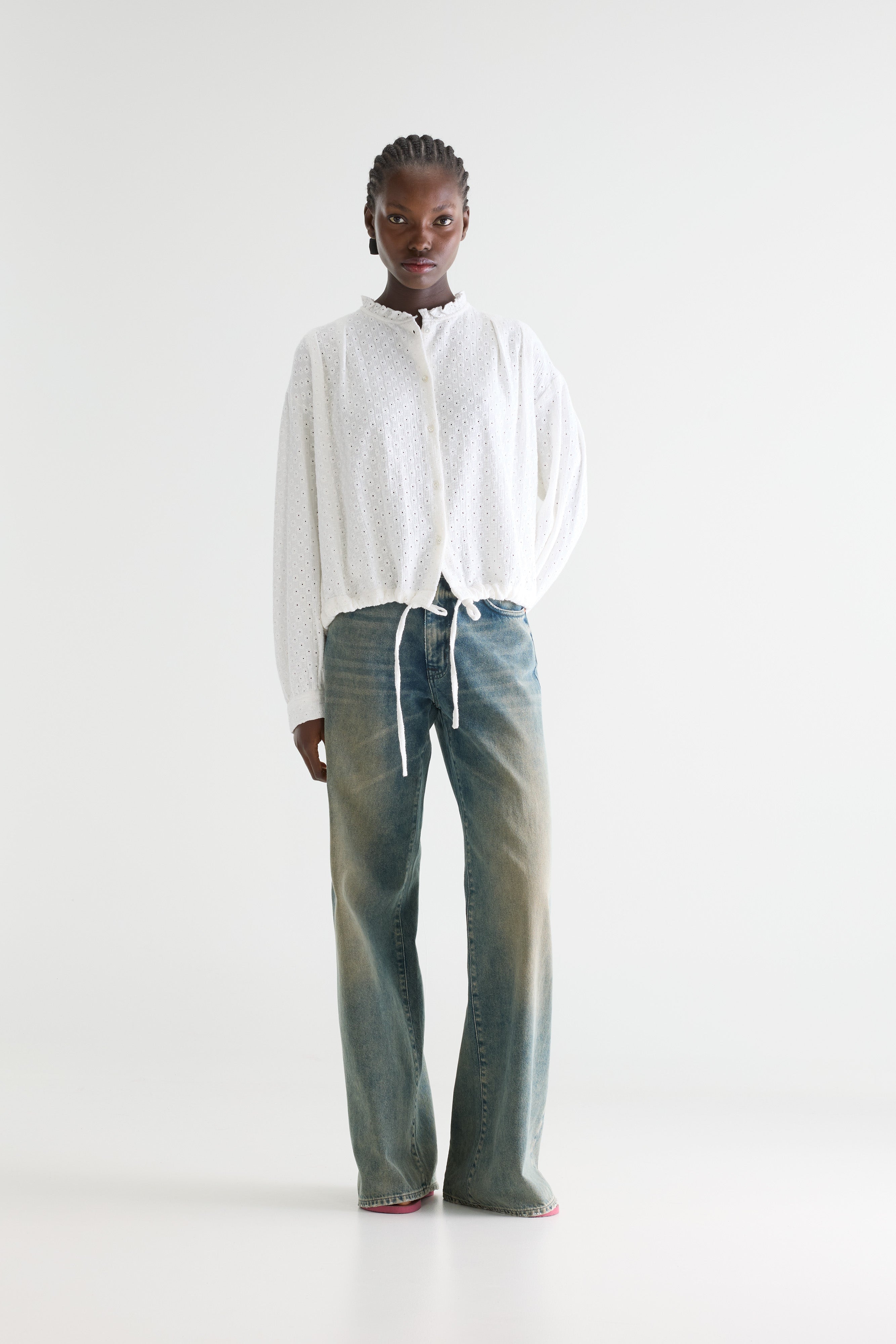 Chelsy embroidered blouse (261 / W / NATURAL)