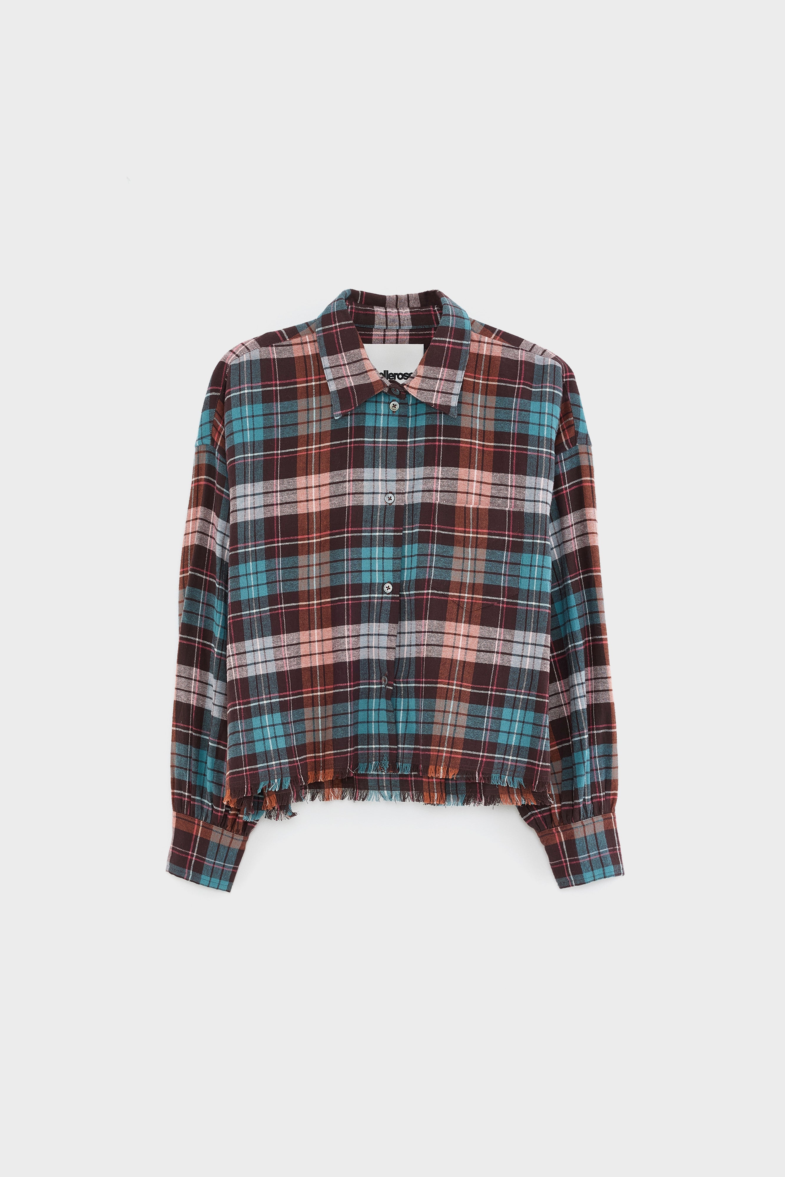 Kraft cropped shirt (261 / W / CHECK A)
