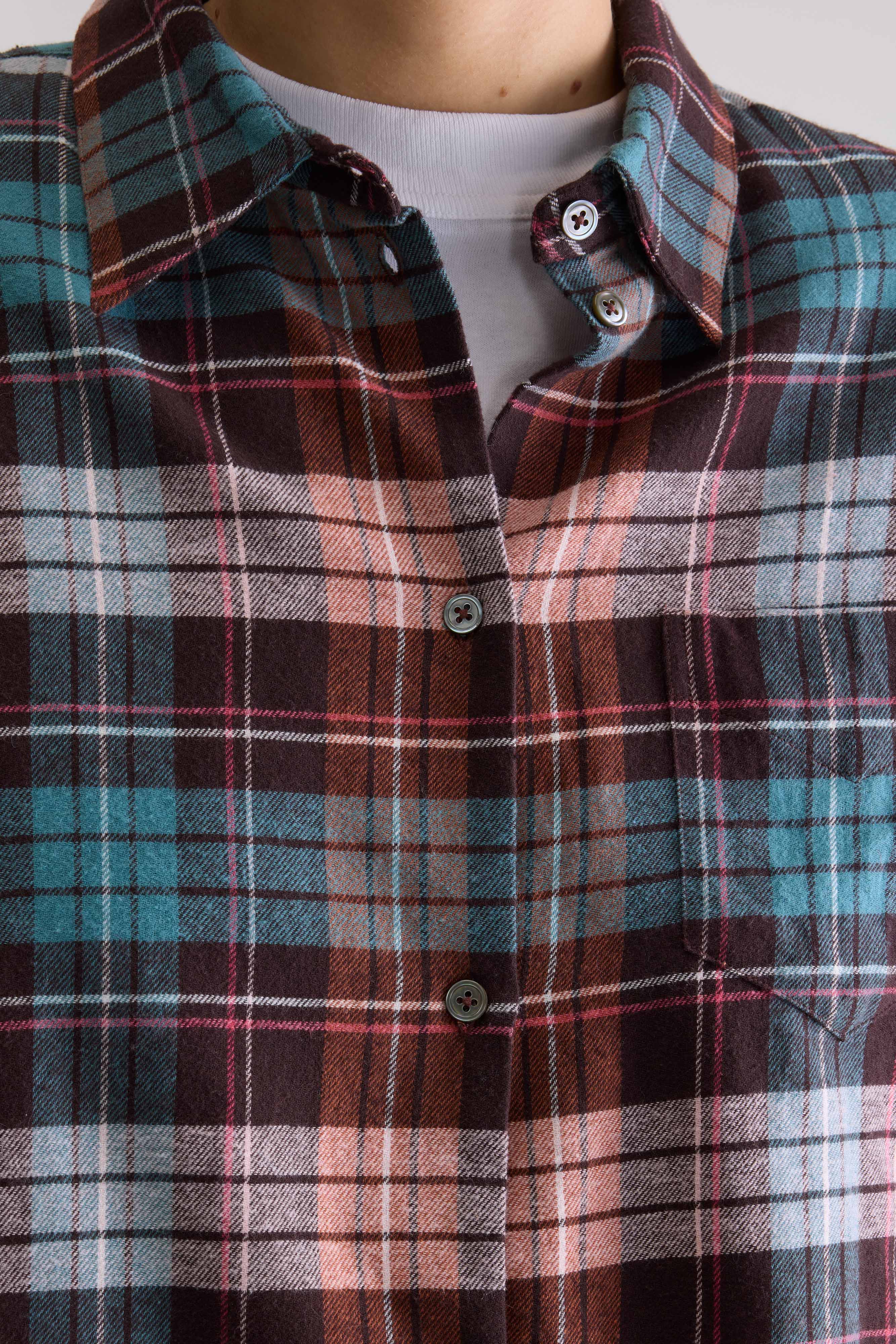 Kraft cropped shirt (261 / W / CHECK A)