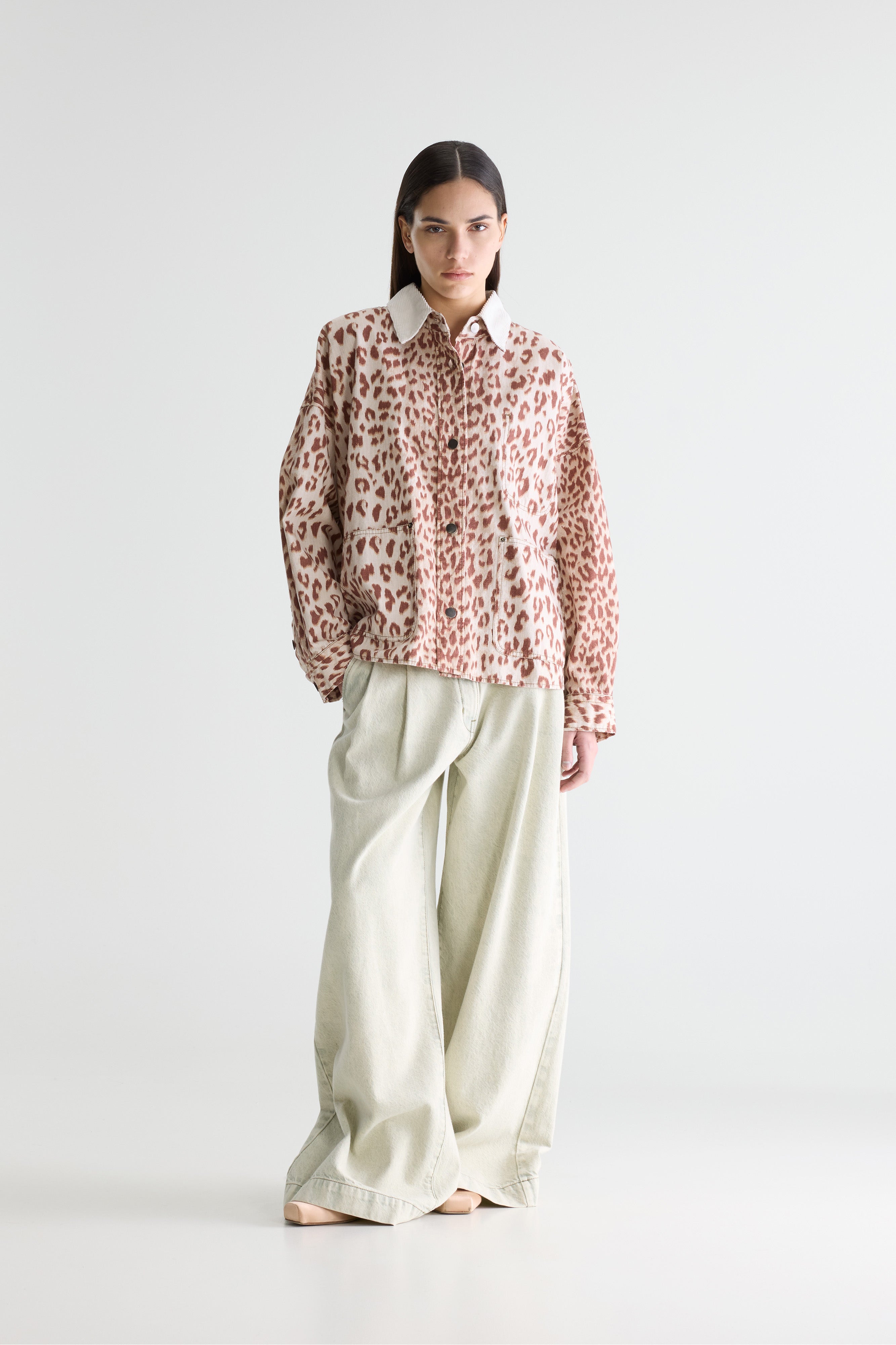 Wandy leopard-print overshirt (261 / W / COMBO A)