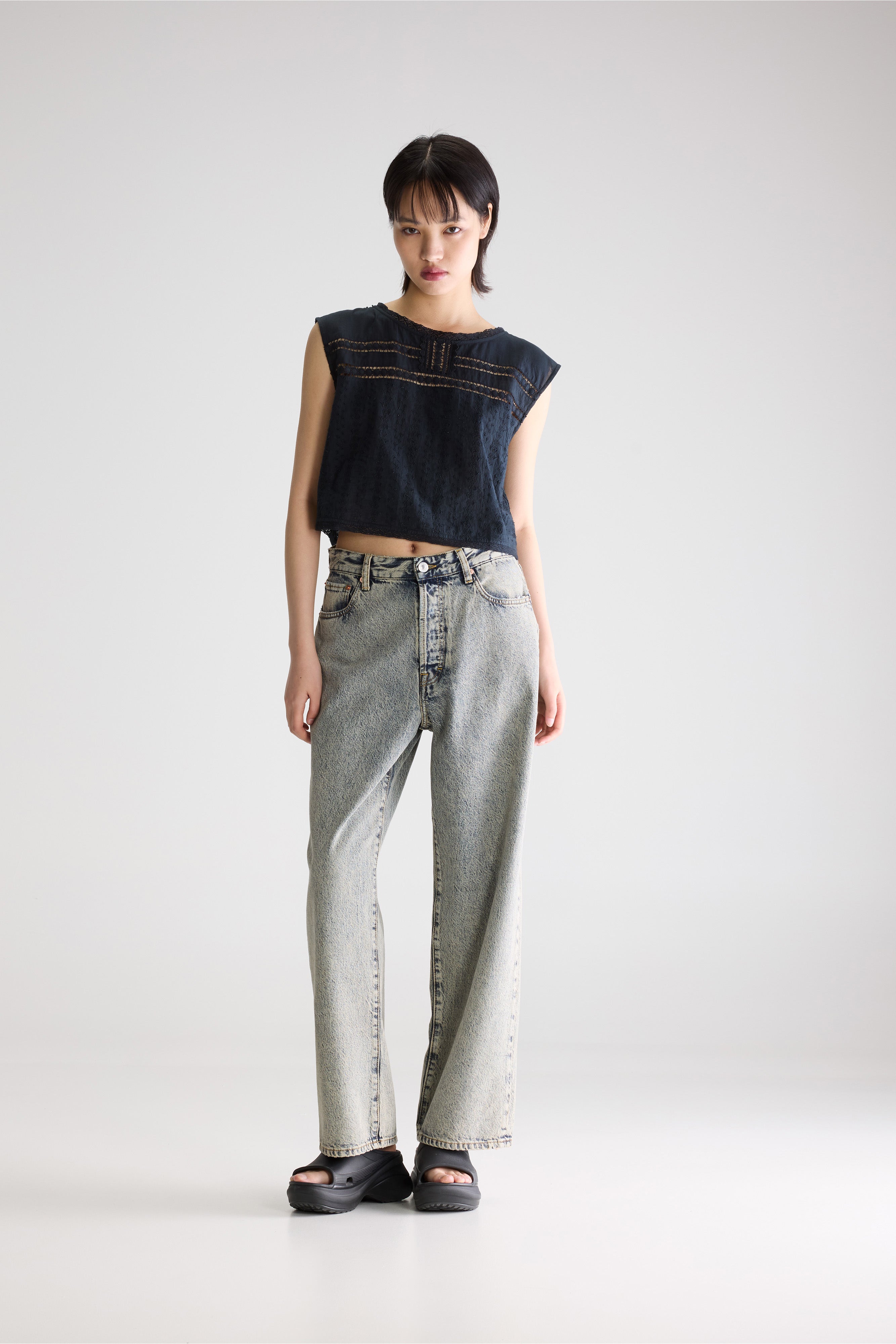Blouse brodée Donna (261 / W / METEORITE)