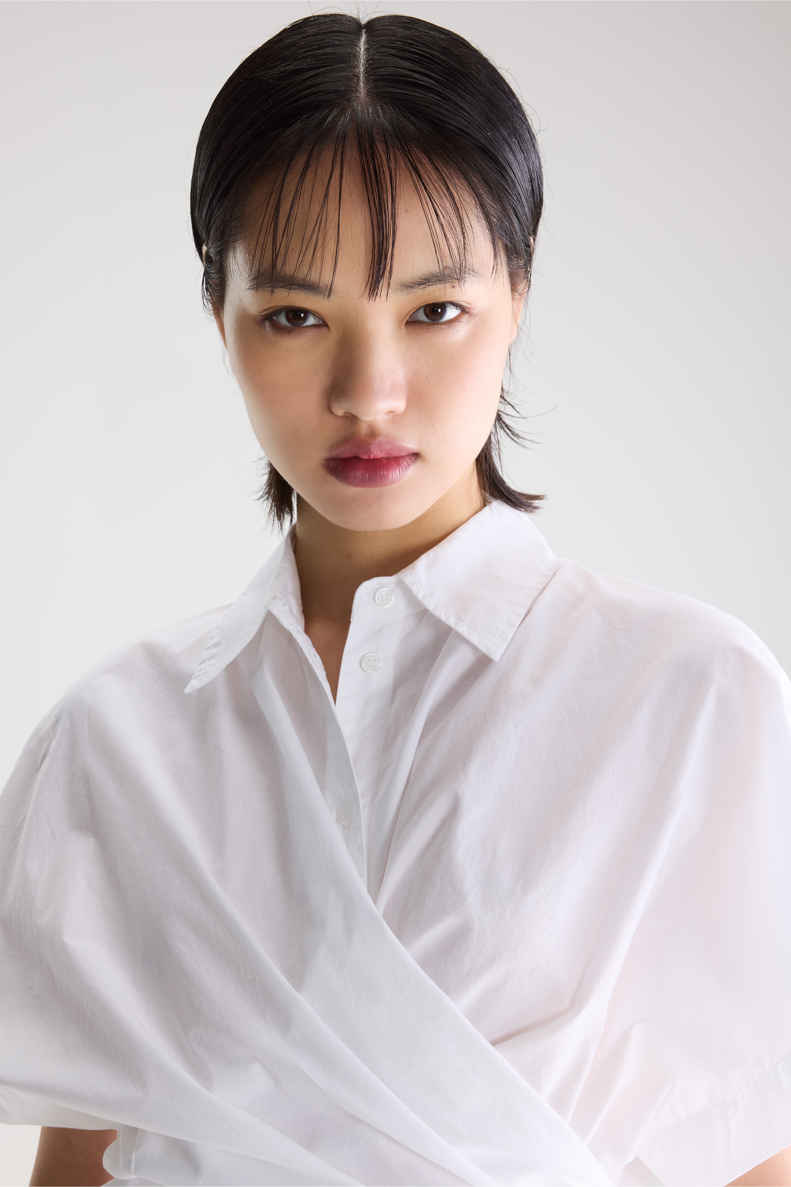Coral tie-up blouse (261 / W / WHITE)