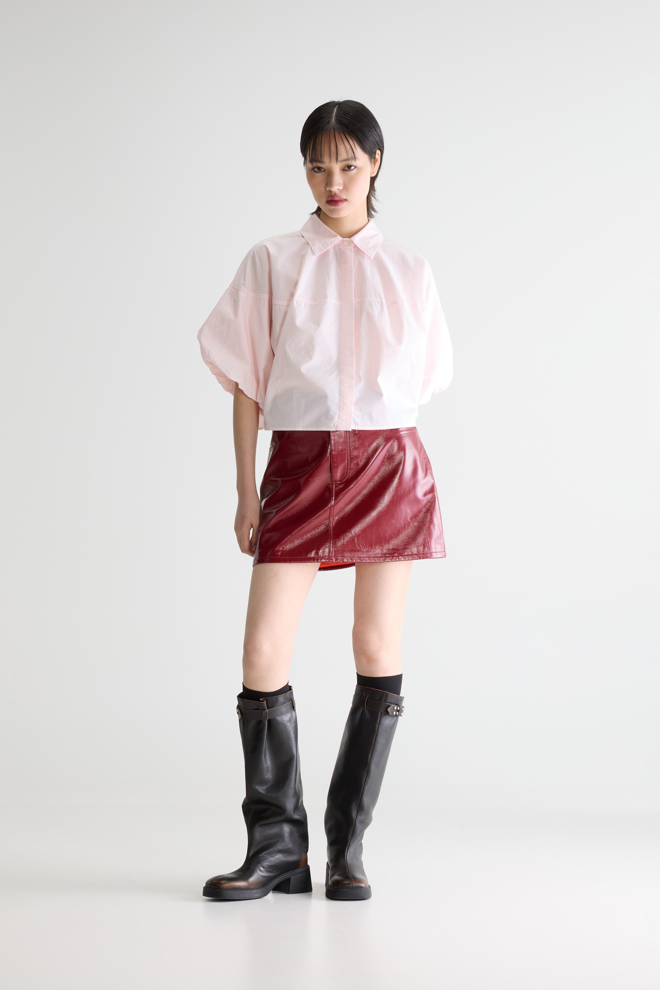 Cassy balloon shirt (261 / W / DUSK)