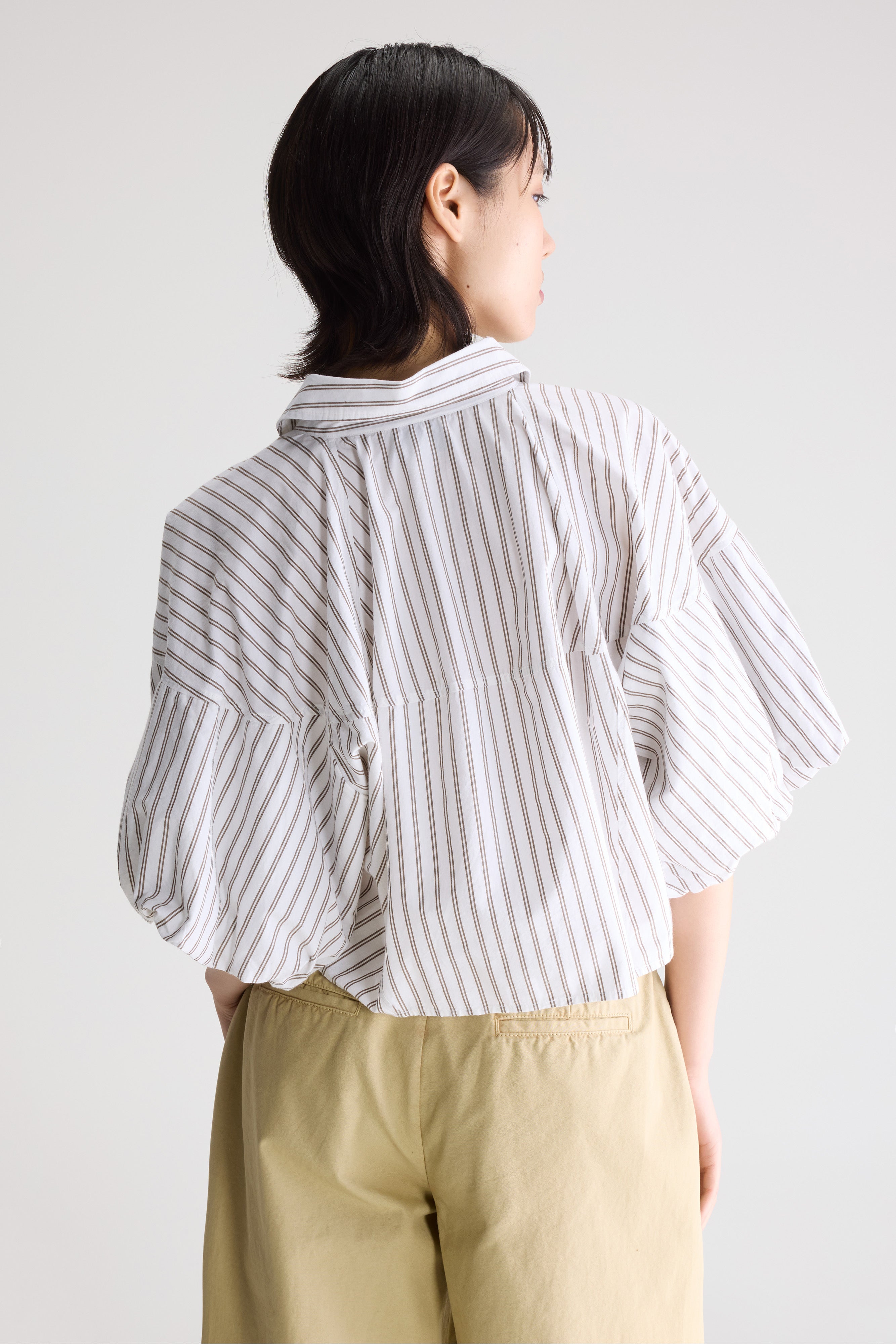 Cassy balloon shirt (261 / W / STRIPE A)