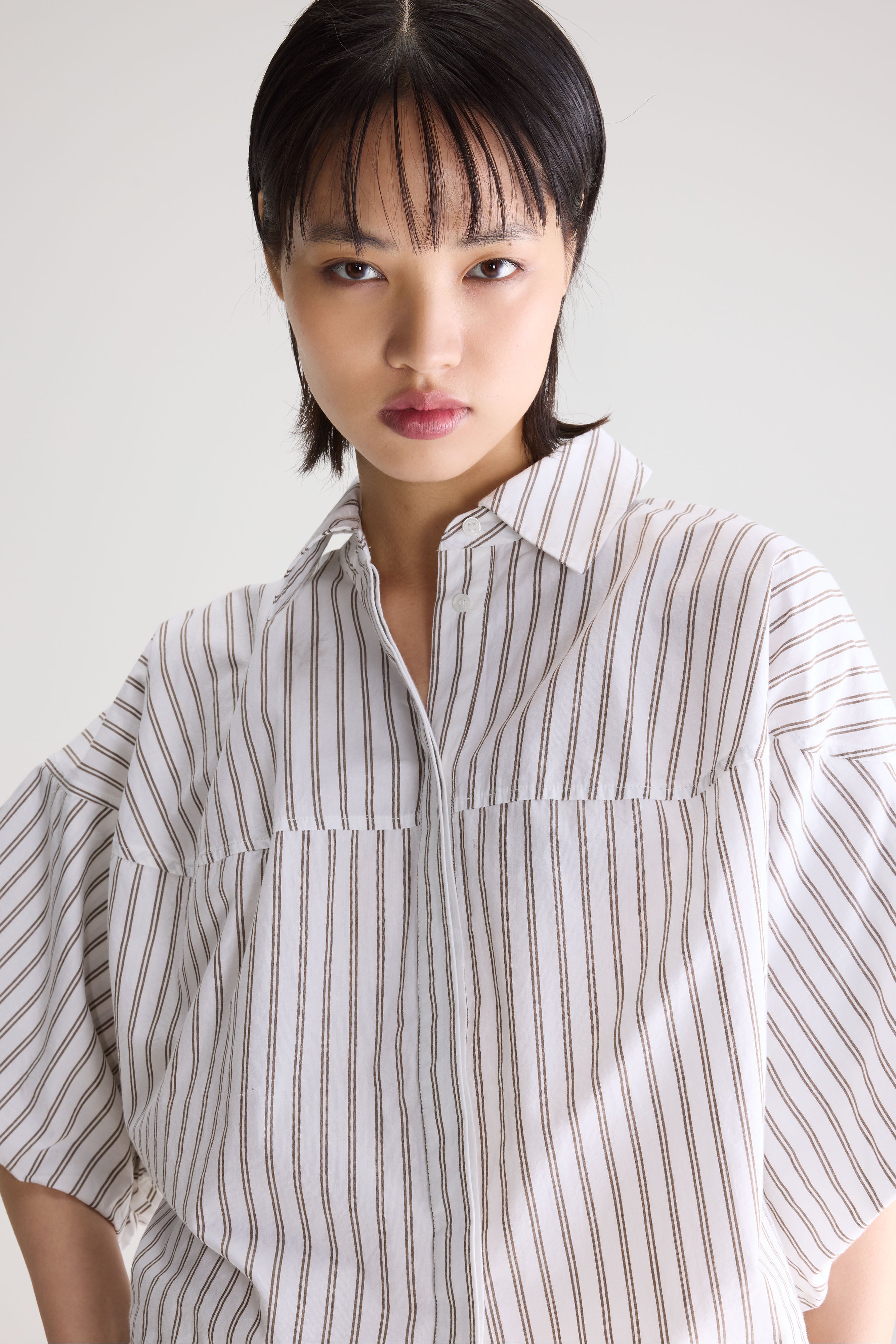 Cassy balloon shirt (261 / W / STRIPE A)