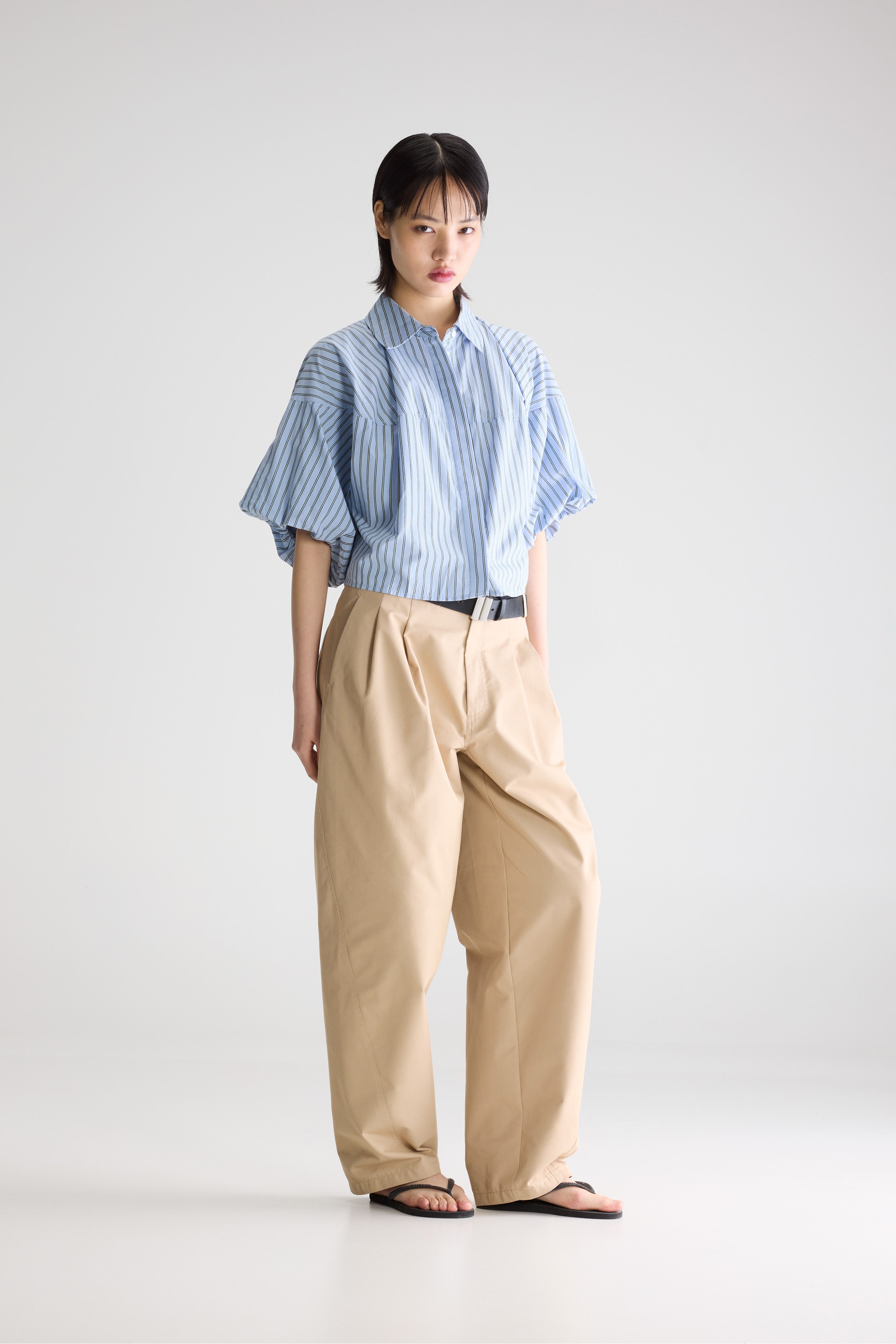 Cassy balloon shirt (261 / W / STRIPE B)