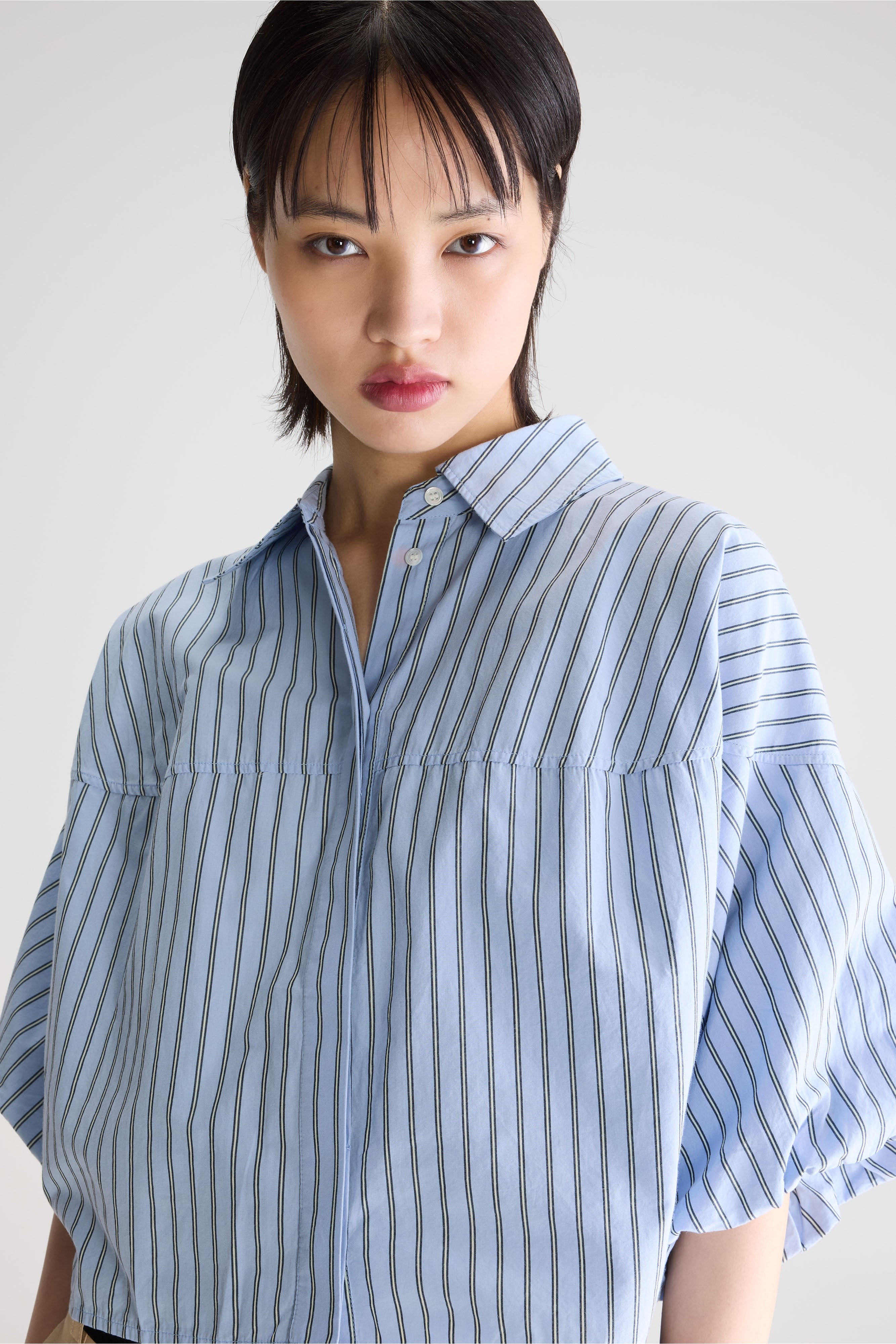 Cassy balloon shirt (261 / W / STRIPE B)