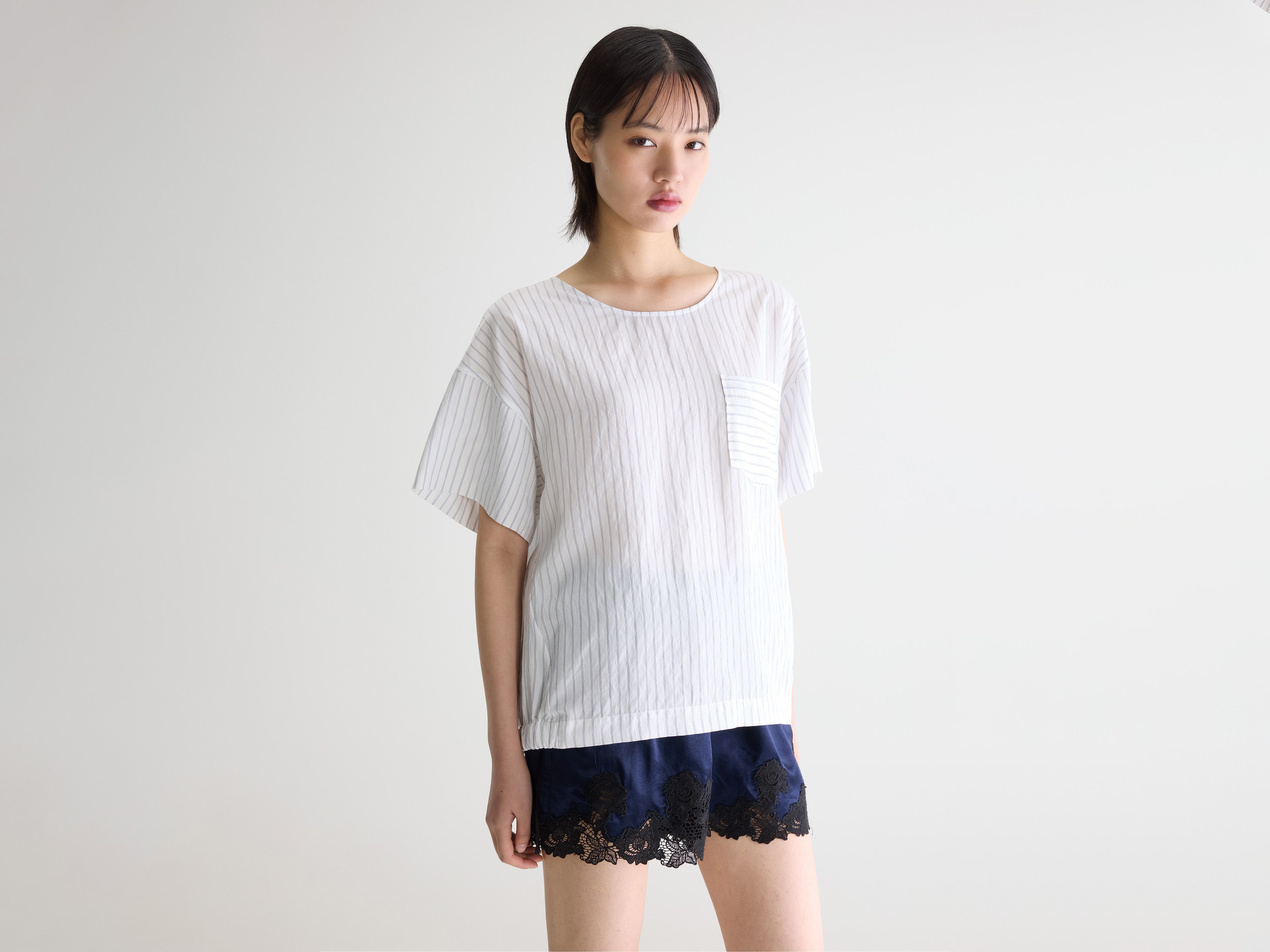 Soleil short sleeve blouse (261 / W / STRIPE A)