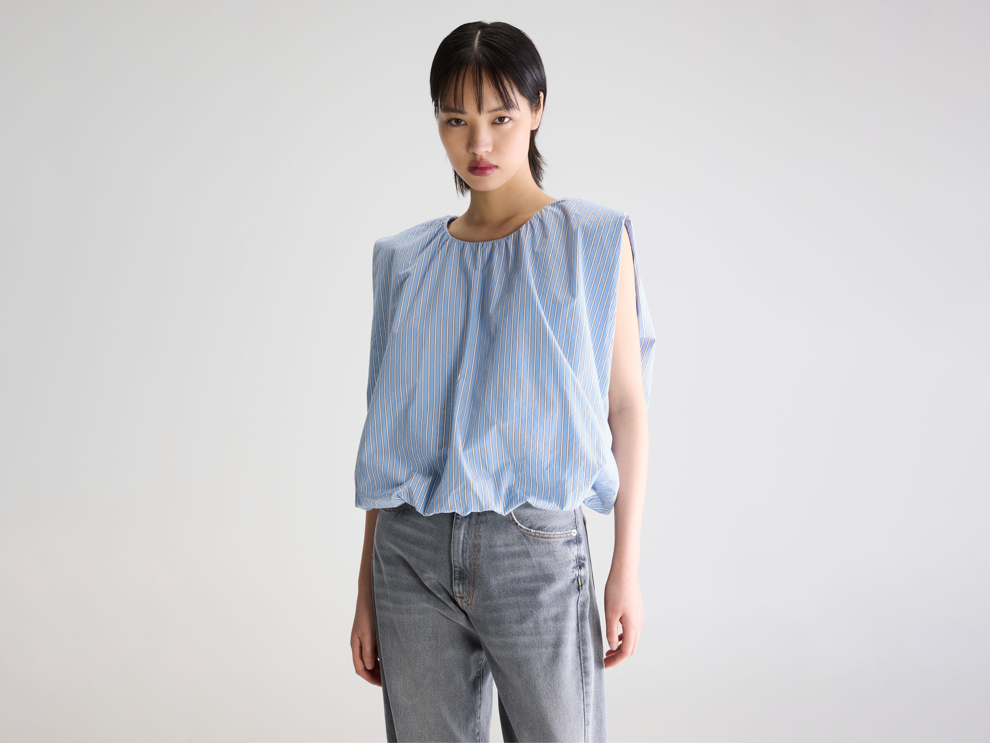 Giada balloon blouse (261 / W / STRIPE B)