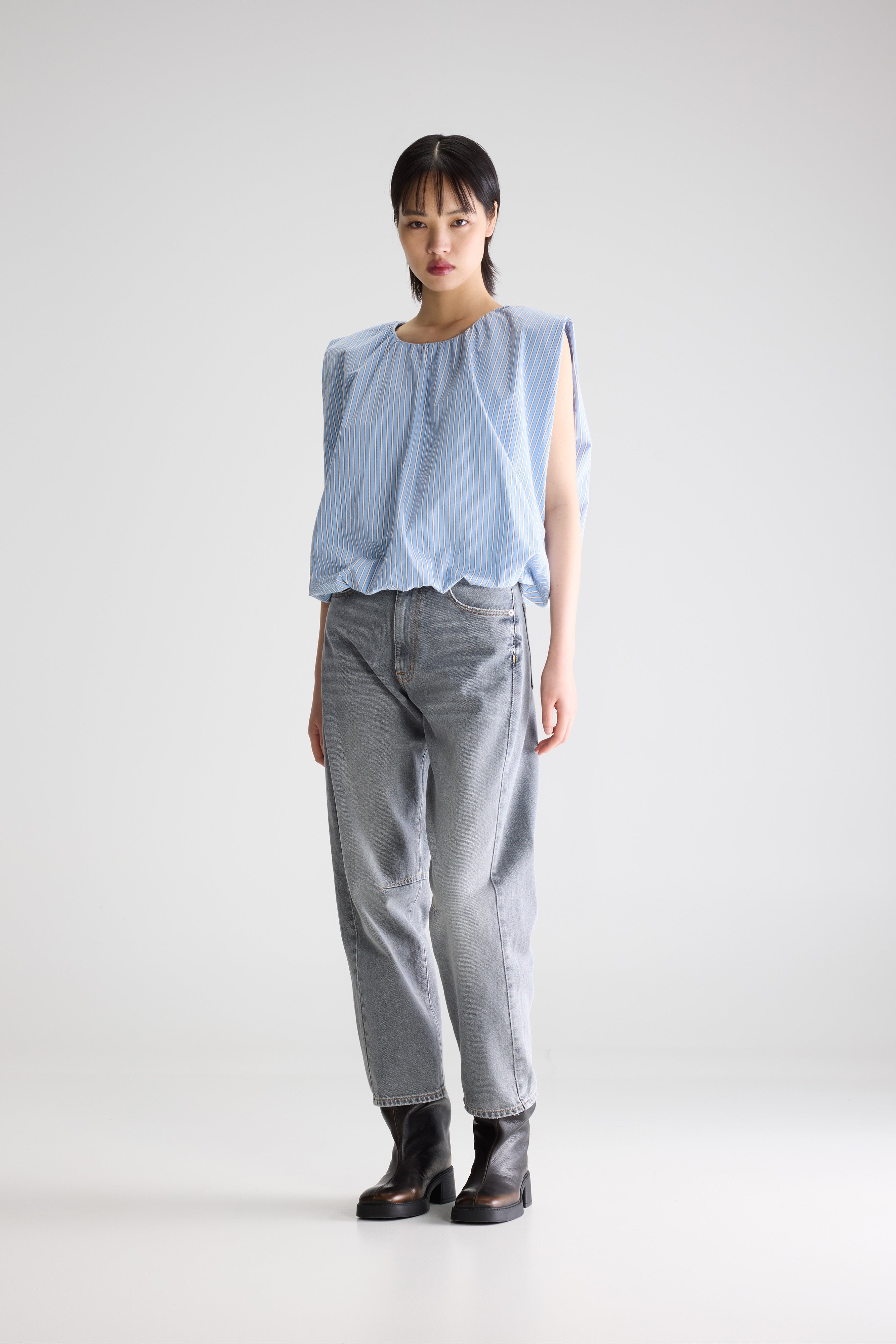 Giada balloon blouse (261 / W / STRIPE B)