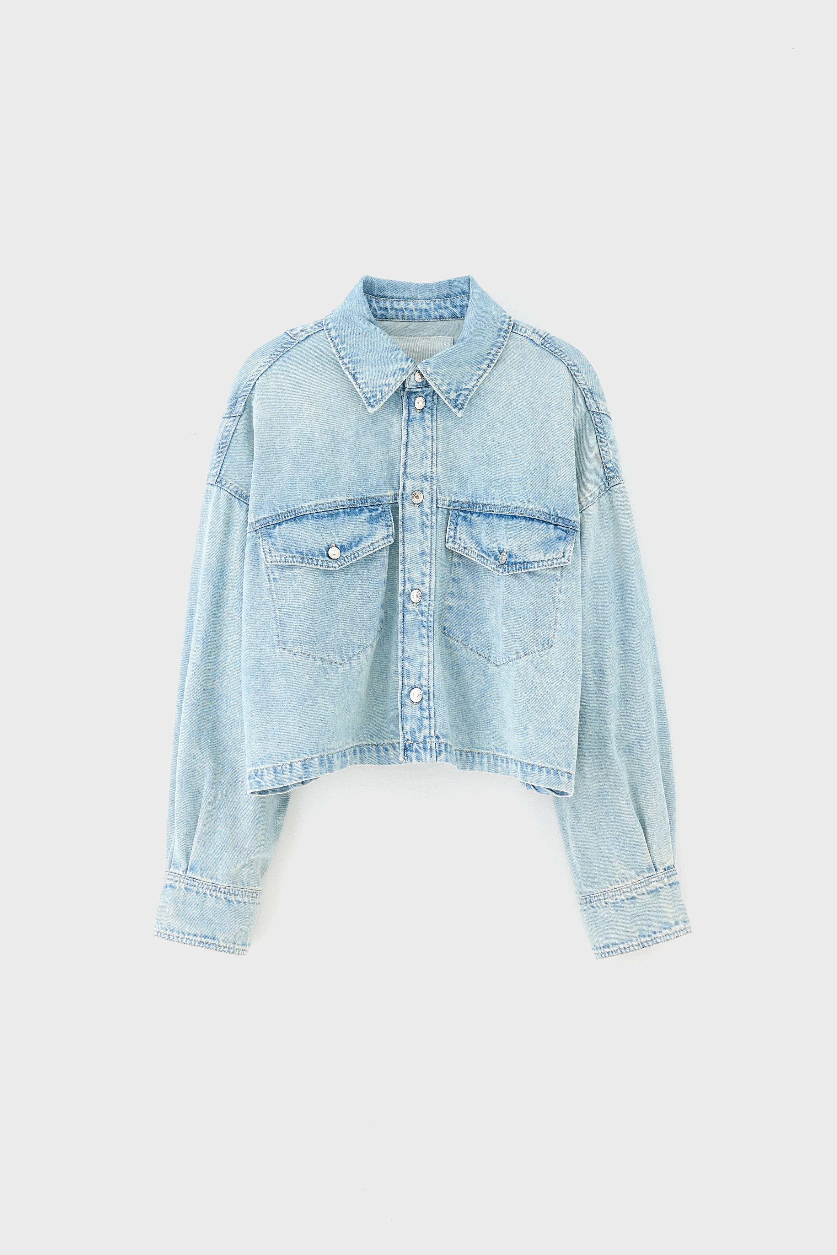 Pery denim overshirt (261 / W / LT BLUE BLEACH)