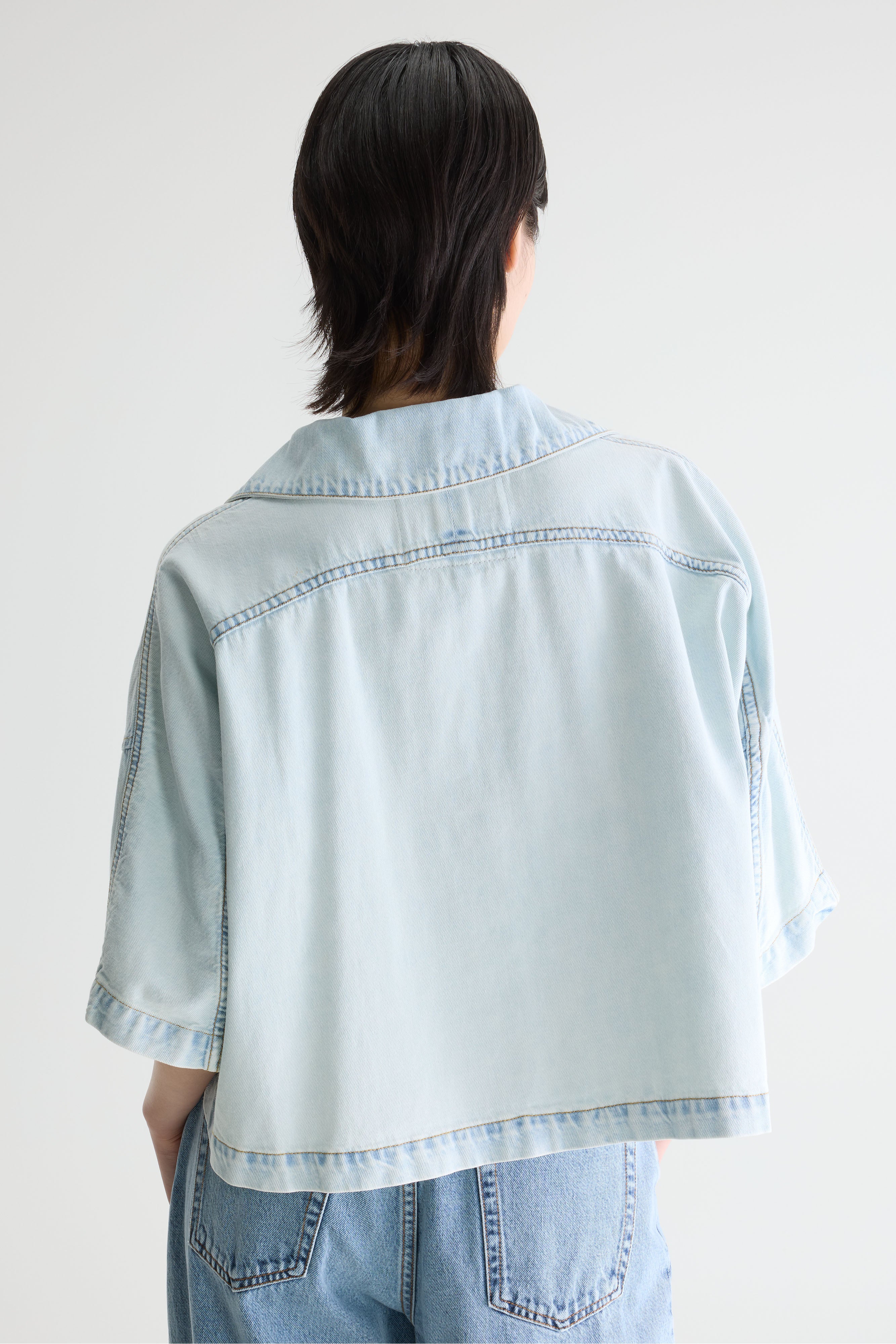 Poppa denim shirt (261 / W / ICE BLEACH)