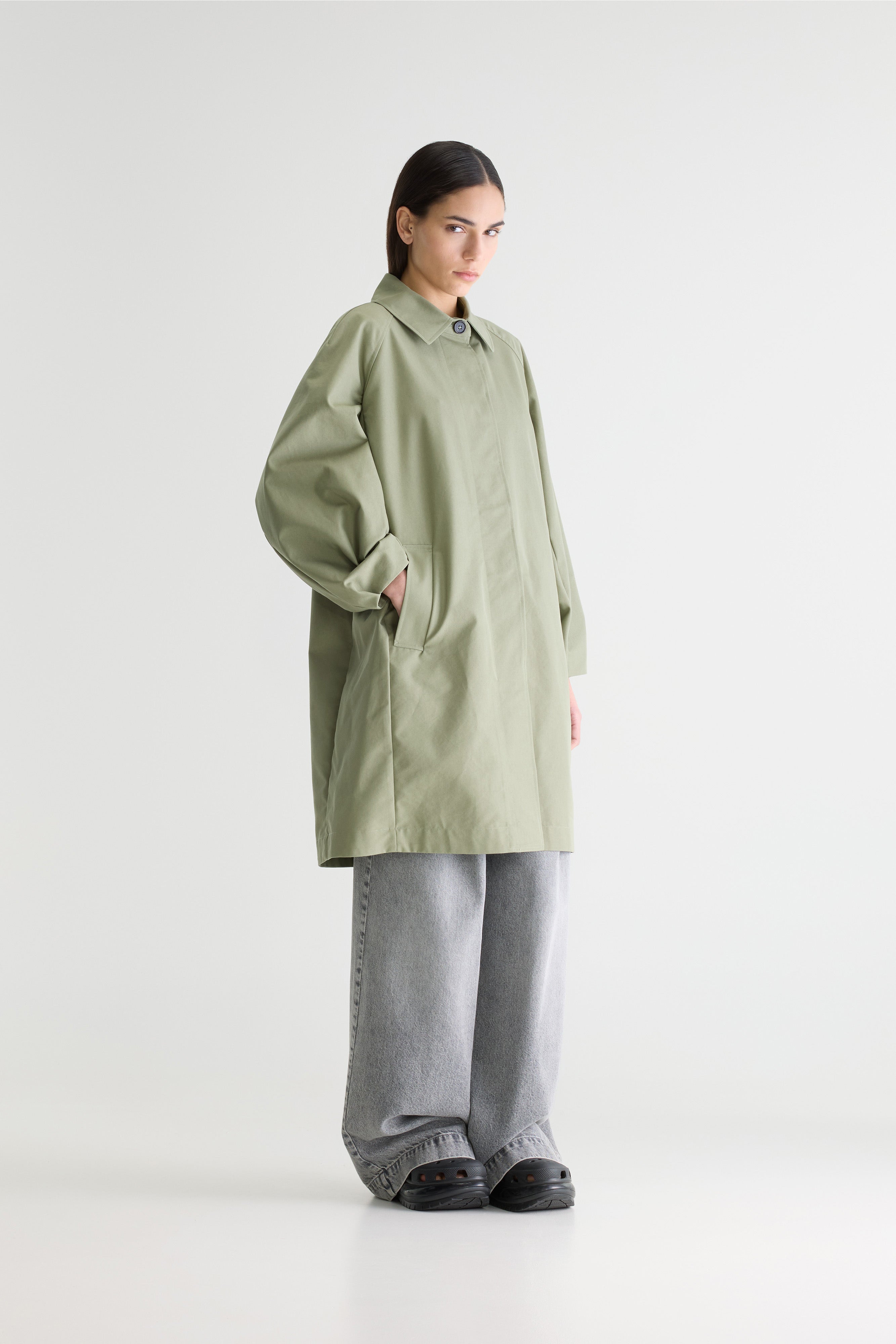 Julie trench coat (261 / W / SAUGE)
