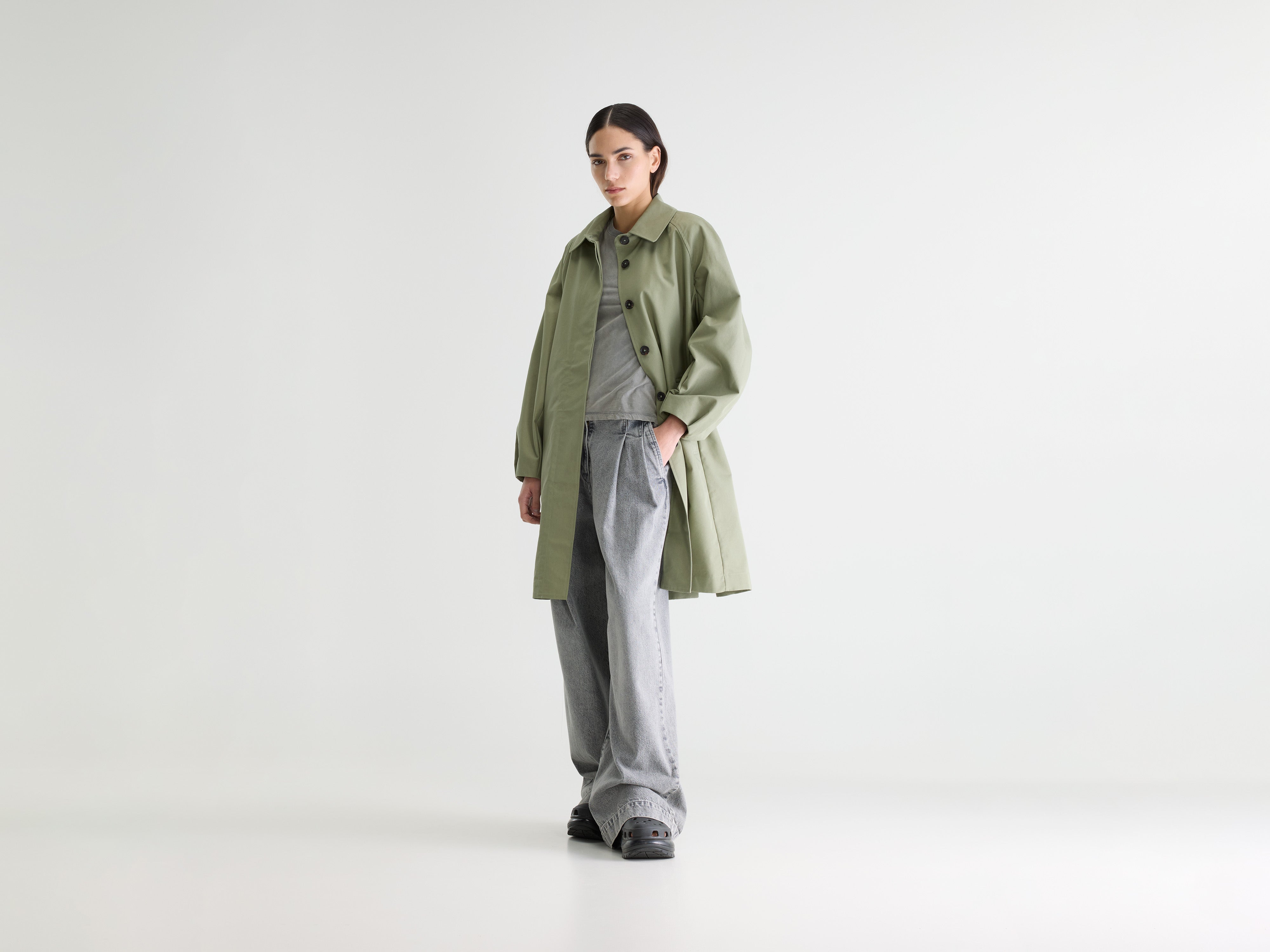 Julie trench coat (261 / W / SAUGE)