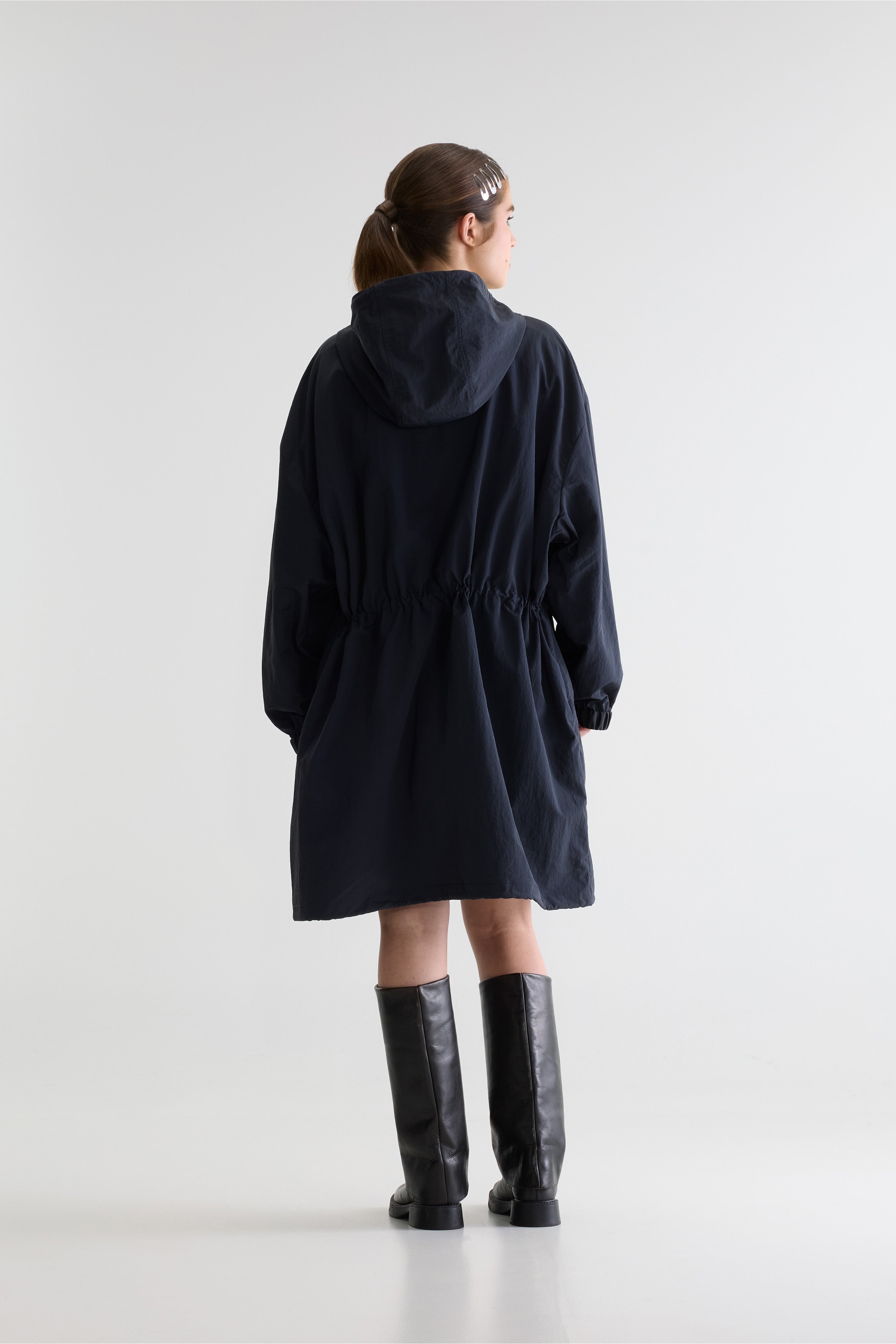 Henny hooded coat (261 / W / NAVY)