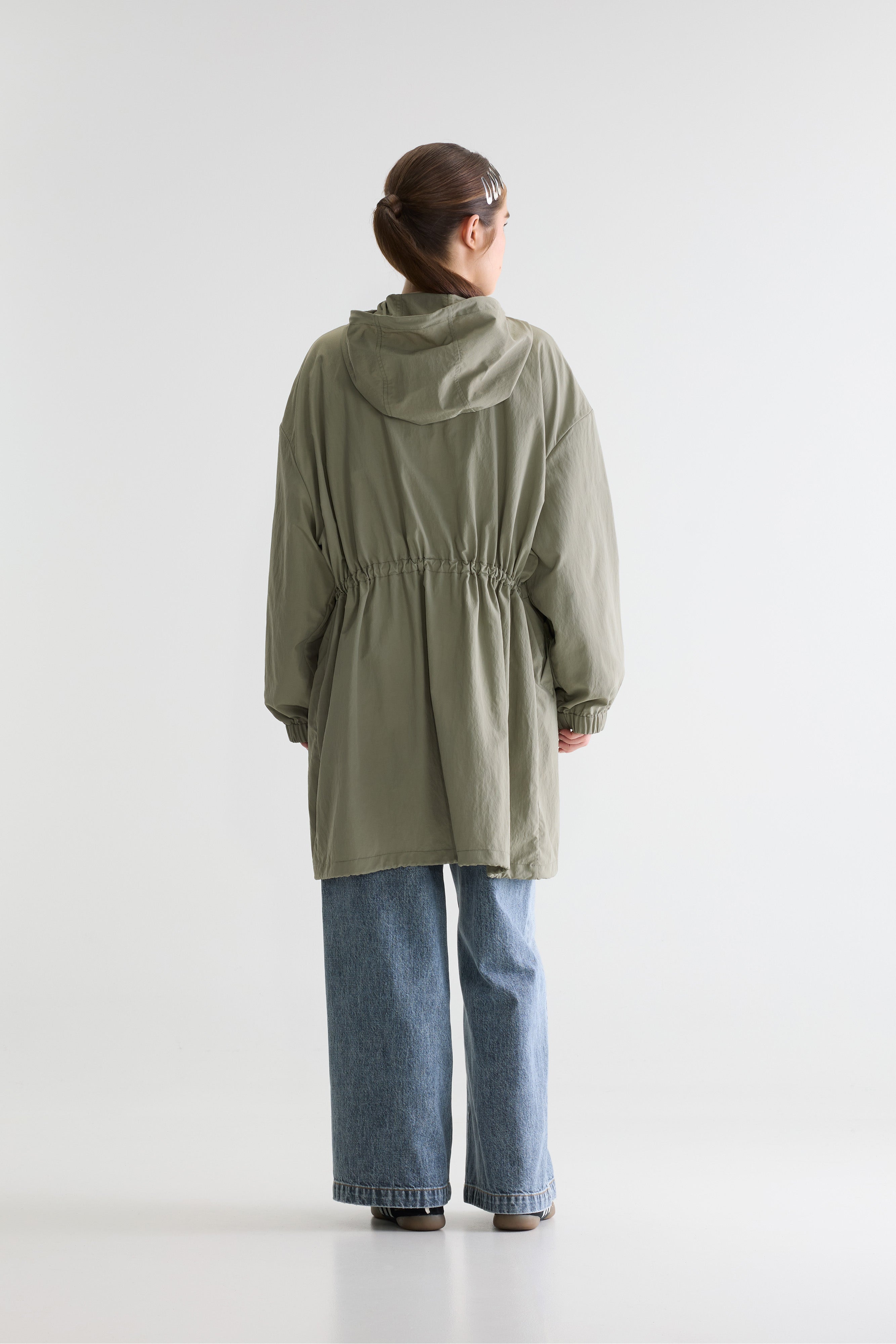 Henny hooded coat (261 / W / EUCALYPTUS)